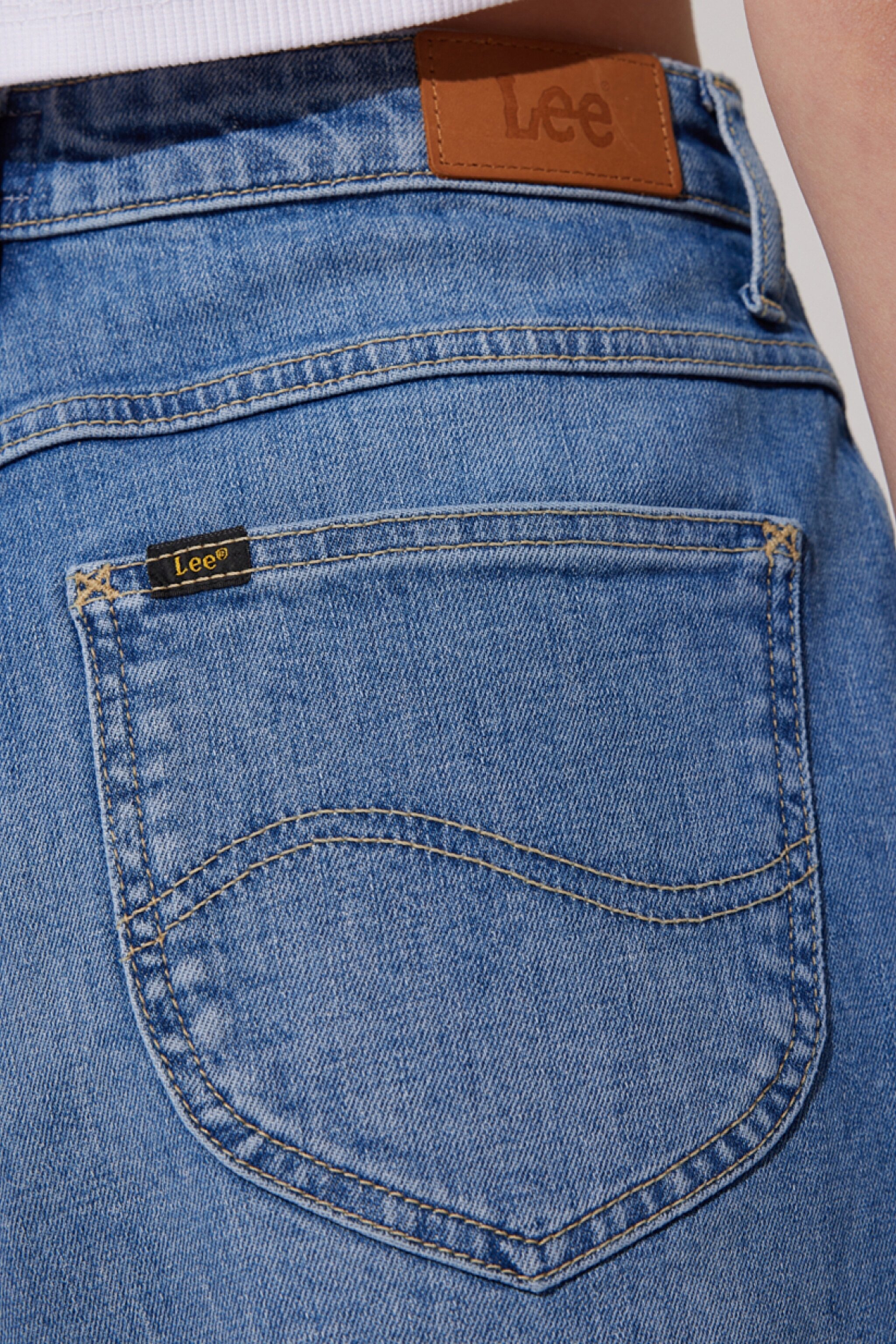 Stella Regular Fit Normal Kesim Yükek Bel Mavi Esnek Jean Kot Şort - The Bang-LV18GWC95 (görsel 5)