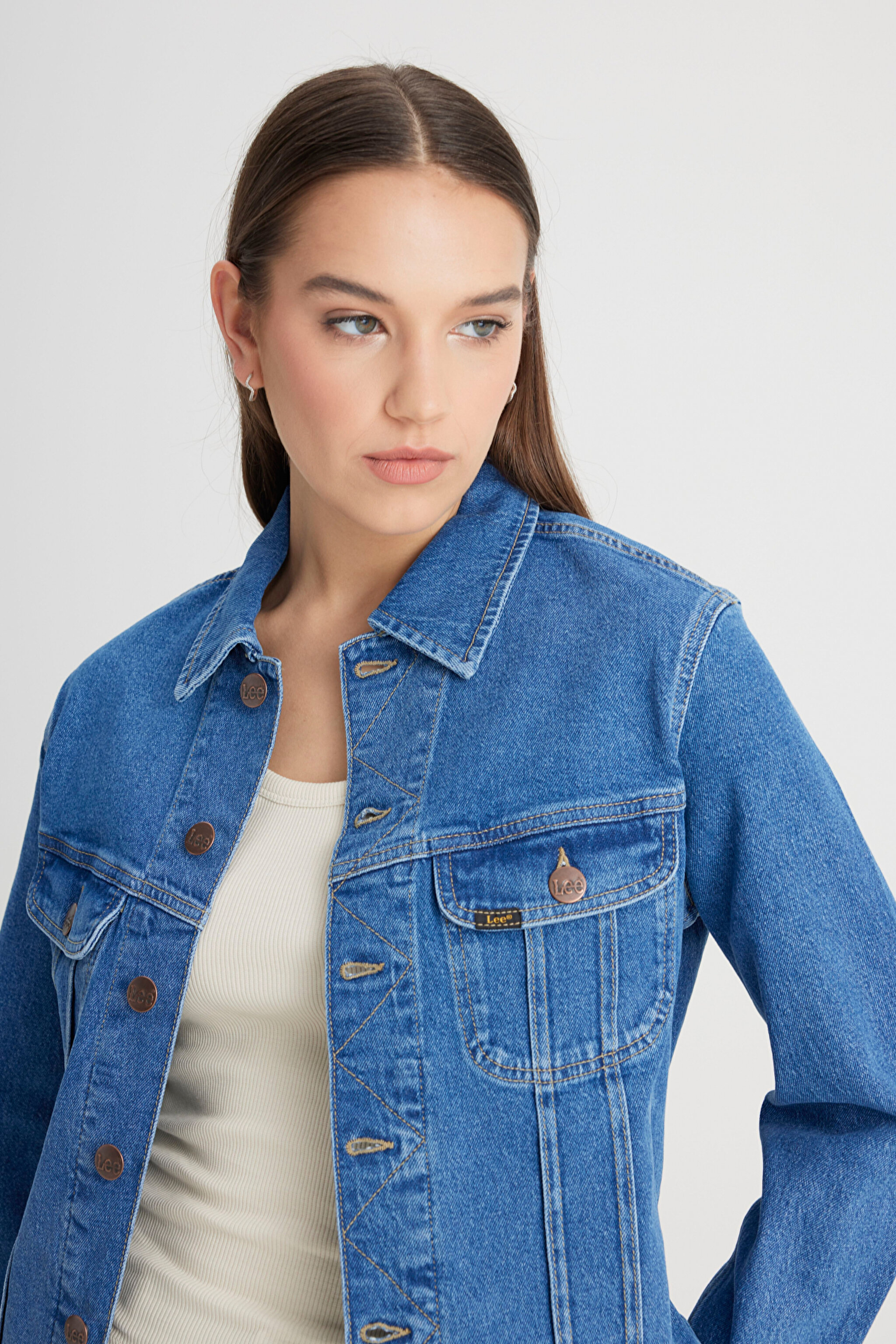 Regular Fit Normal Kesim Açık Mavi Jean Kot Ceket - Flash Of Brilliance-LV49205322G35 (görsel 2)
