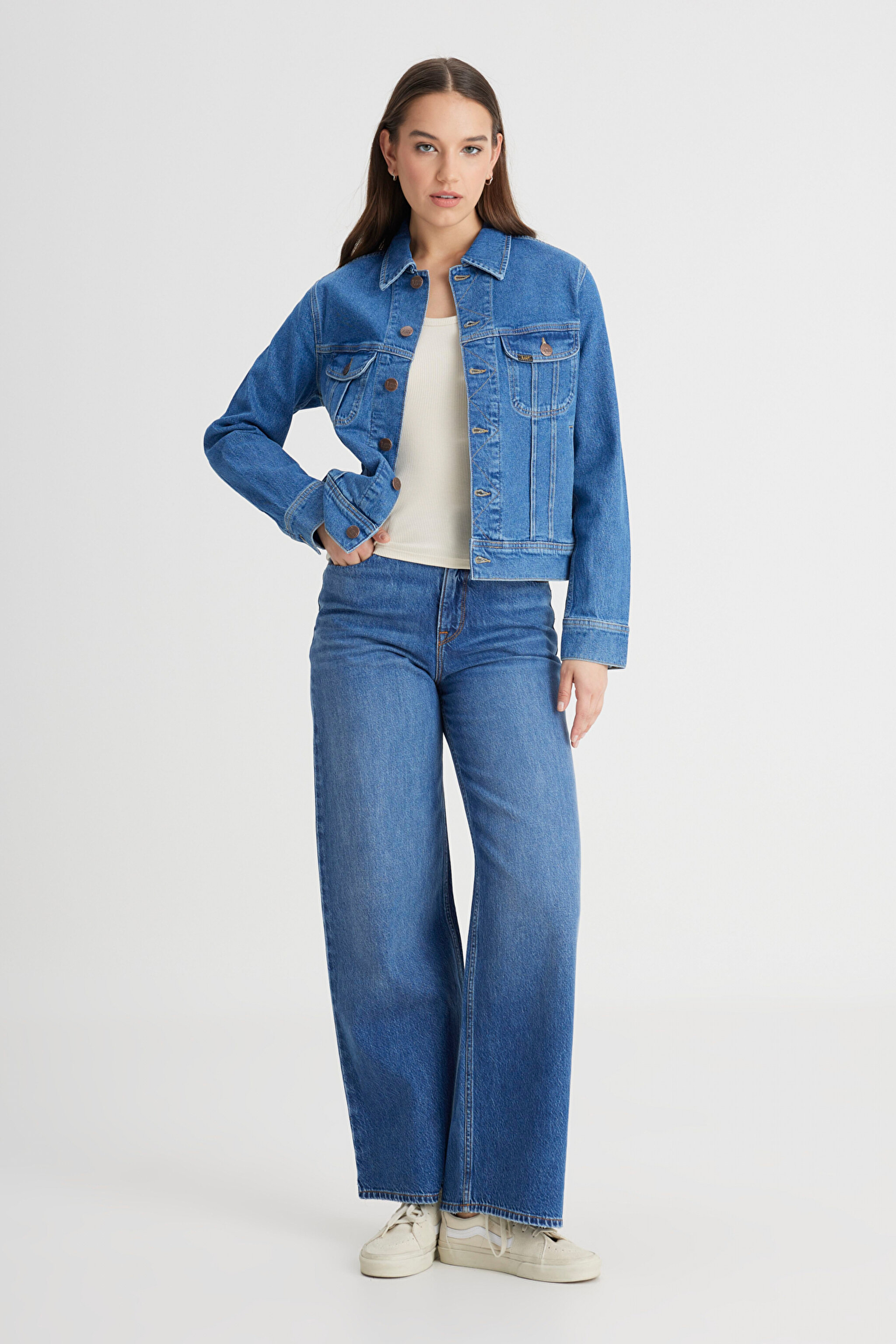 Regular Fit Normal Kesim Açık Mavi Jean Kot Ceket - Flash Of Brilliance-LV49205322G35 (görsel 3)