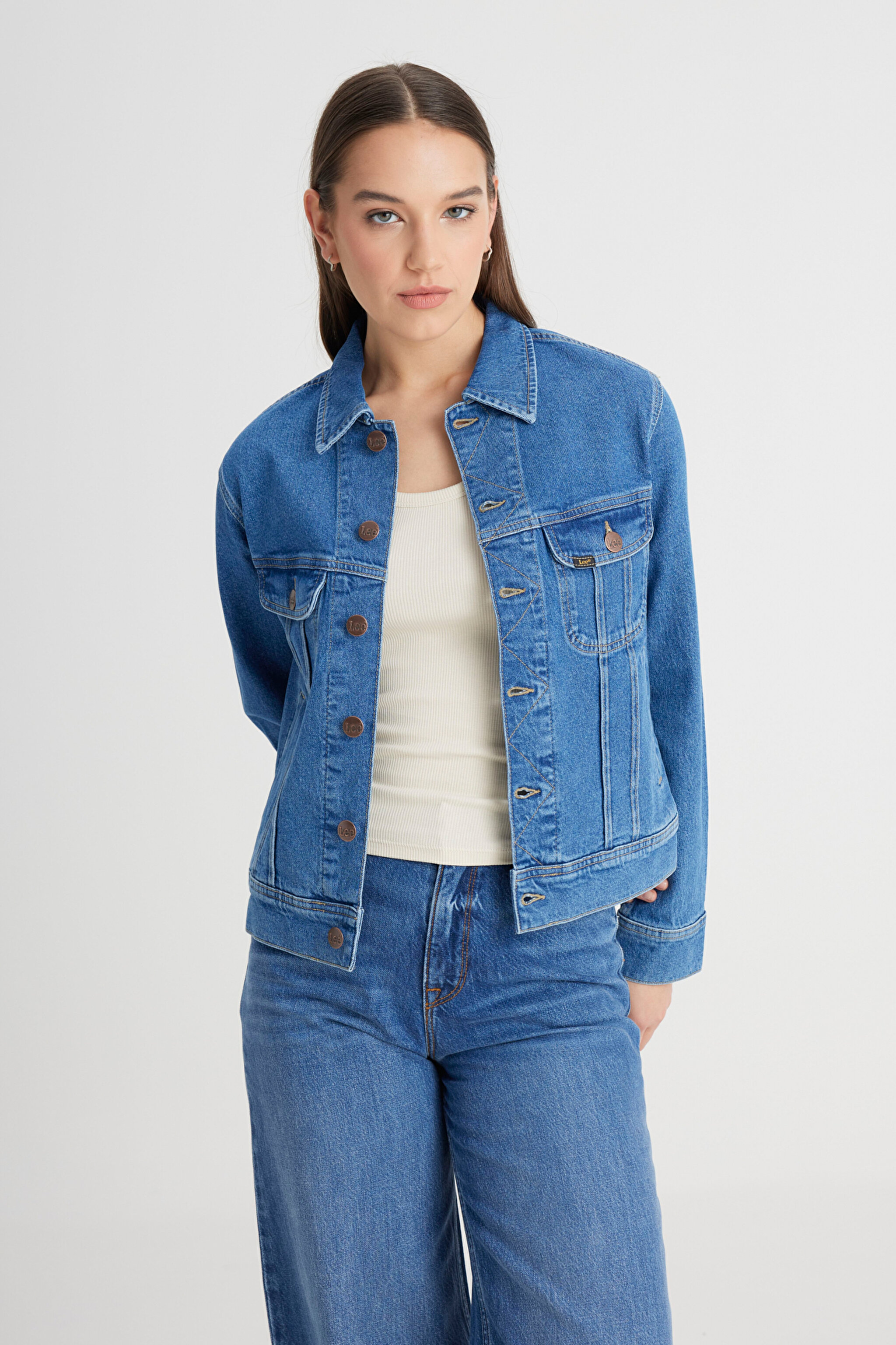 Regular Fit Normal Kesim Açık Mavi Jean Kot Ceket - Flash Of Brilliance-LV49205322G35 (görsel 4)