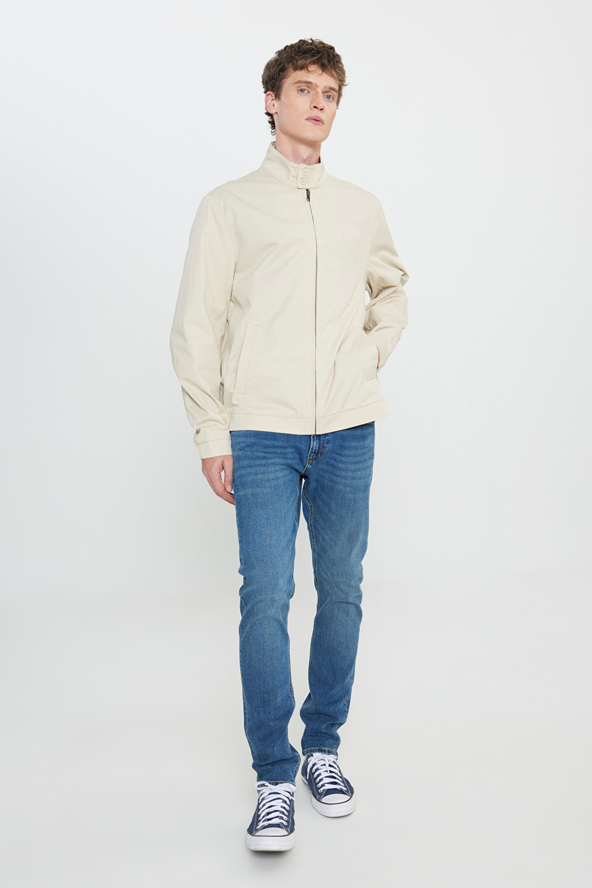 Regular Fit Normal Kesim %100 Pamuk Bej Ceket - Oatmeal-LV57205297B48 (görsel 3)