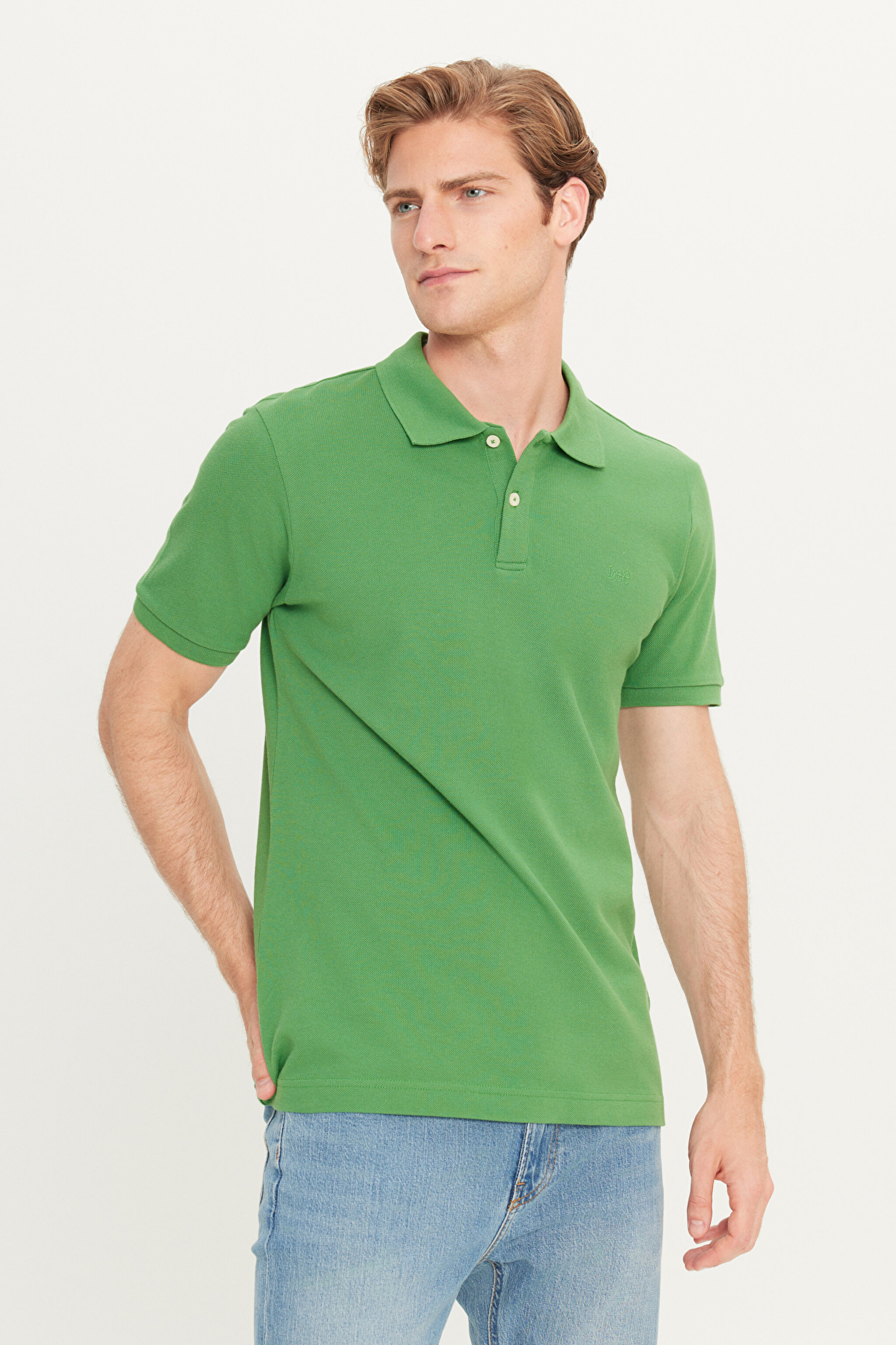 %100 Pamuk Regular Fit Normal Kesim Mint Yeşili Polo Yaka Tişört