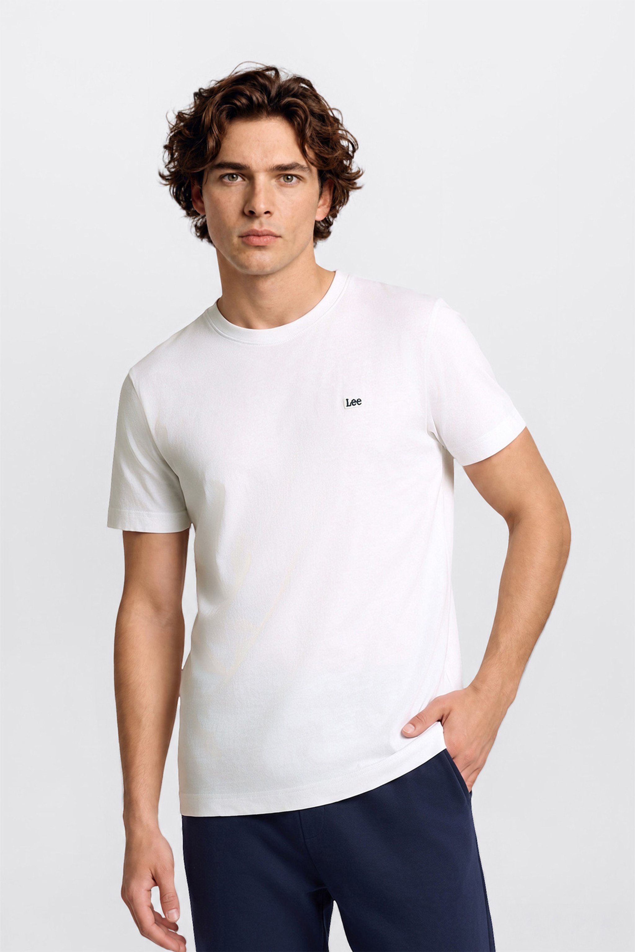 Regular Fit Normal Kesim Bisiklet Yaka Pamuklu Beyaz Tişört - White-ML60UFQ12 (görsel 2)