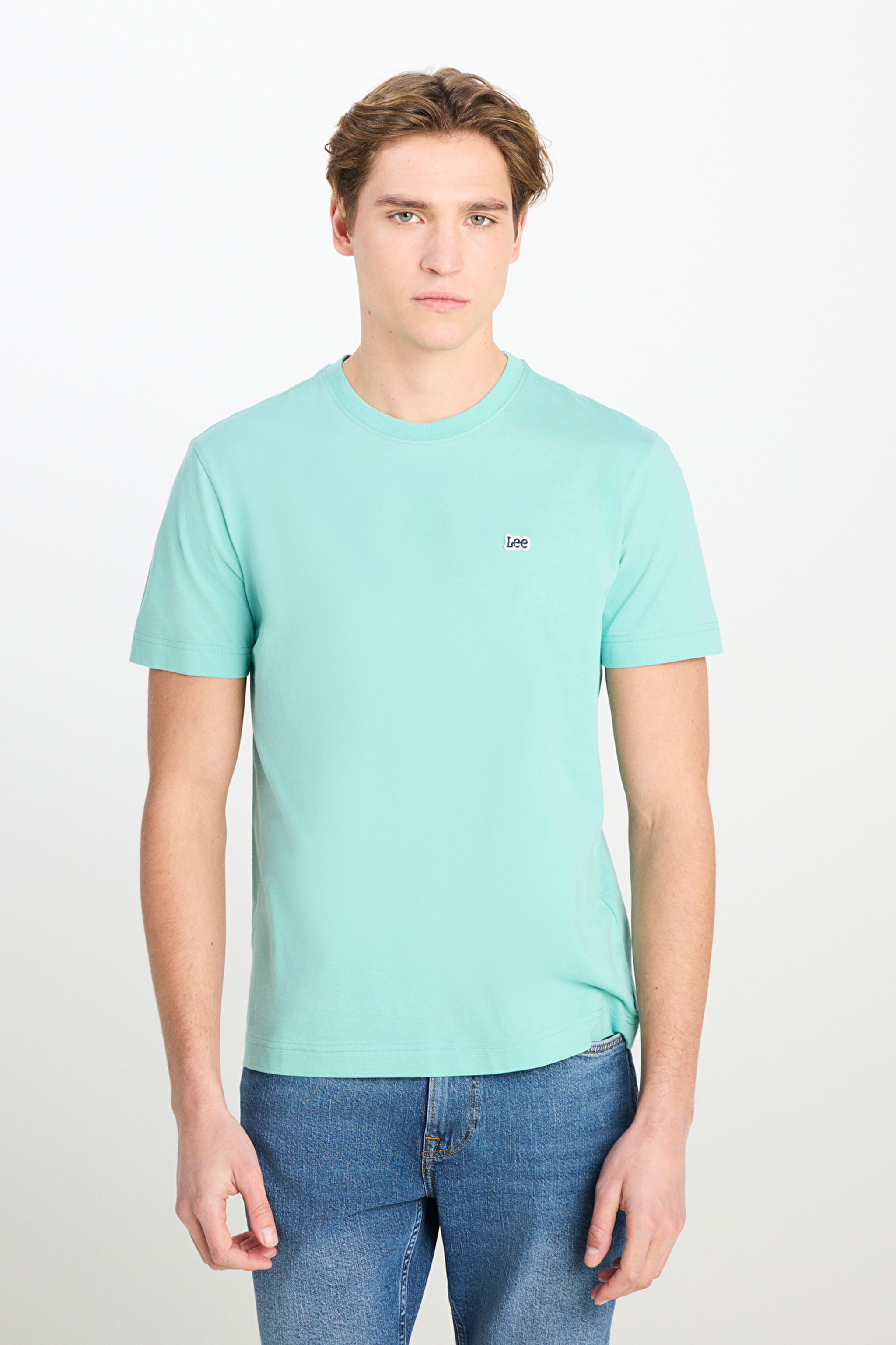Regular Fit Normal Kesim Bisiklet Yaka Pamuklu Ada Çayı Tişört