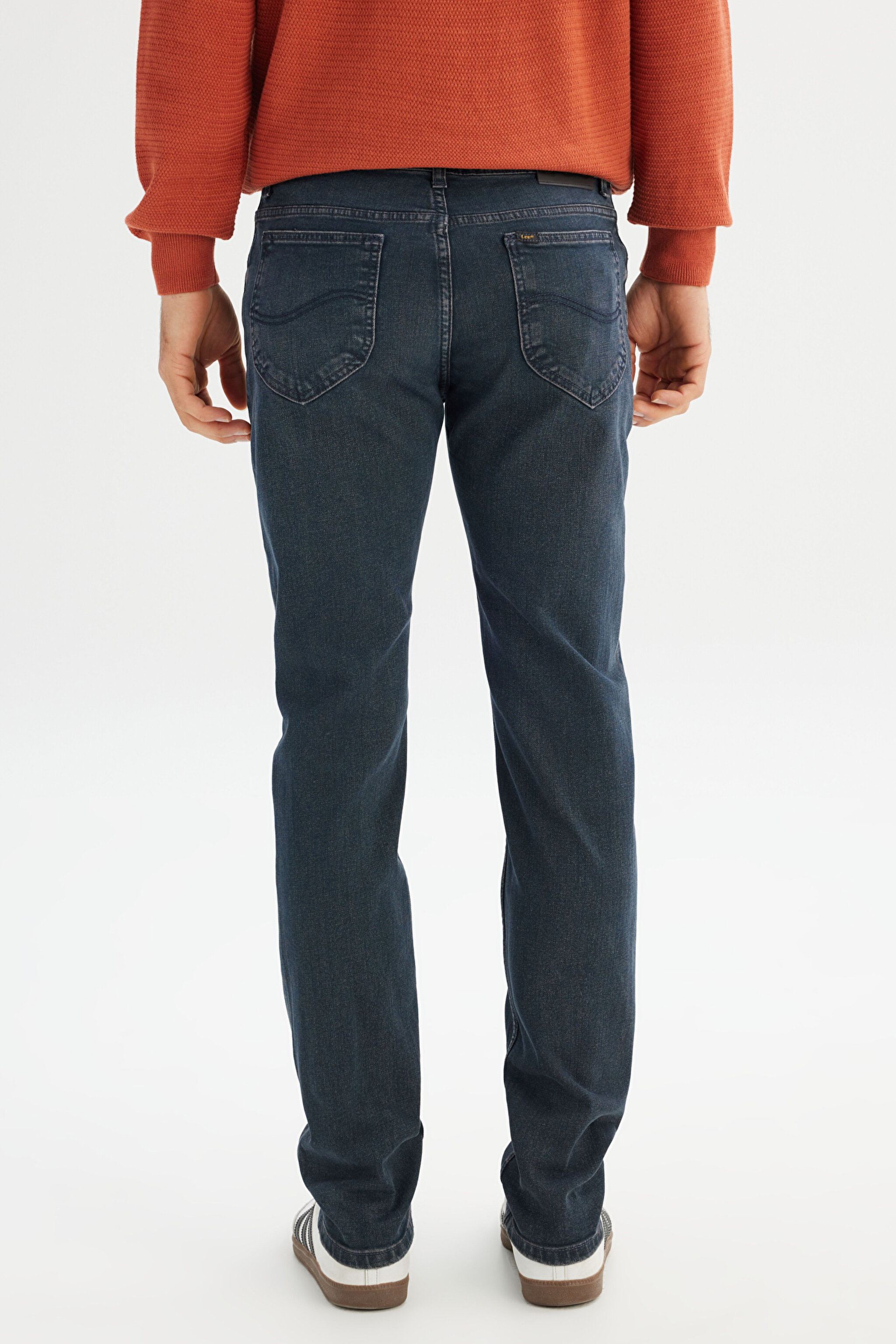 Pamuklu Slim Fit Dar Kesim Esnek Jean Denim Kot Pantolon - Deep Blue-ML701012397 (görsel 5)