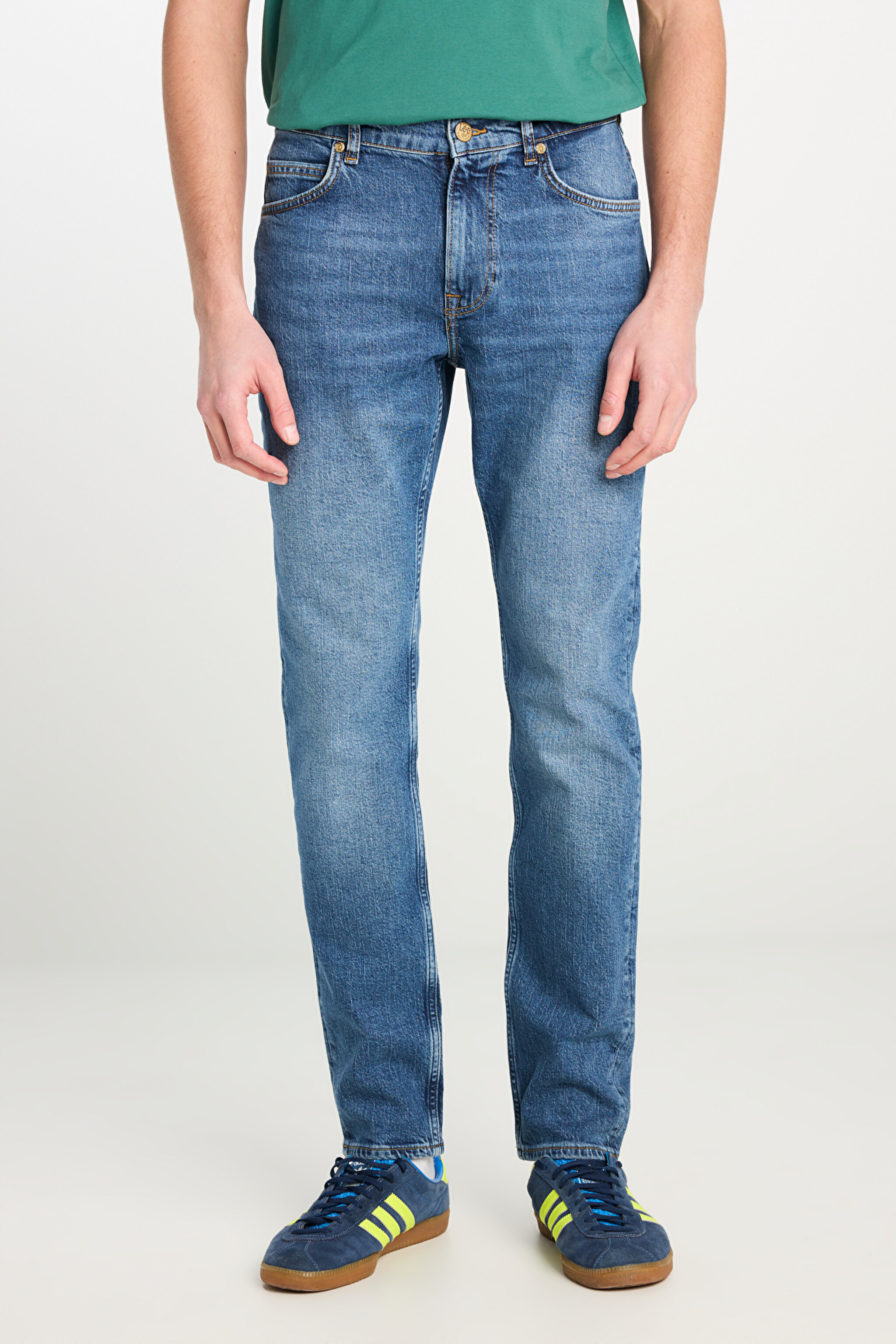 Rider Slim Fit Dar Kesim Normal Bel Mavi Pamuklu Esnek Denim Pantolon - Worn From Raw-ML701KNHD (görsel 3)