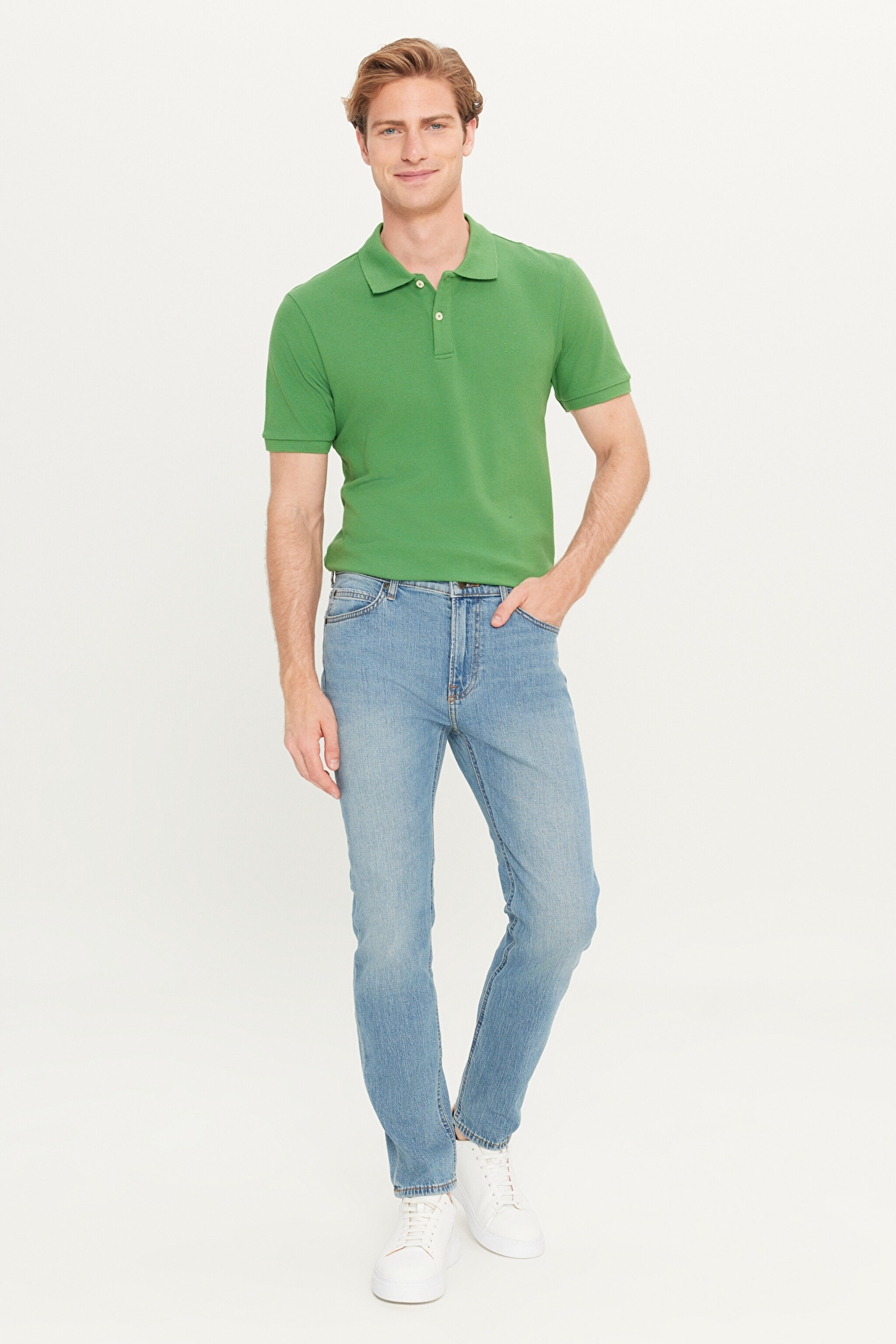 Rider Slim Fit Dar Kesim Normal Bel Dar Paça Pamuklu Esnek Açık Mavi Jean Denim Pantolon