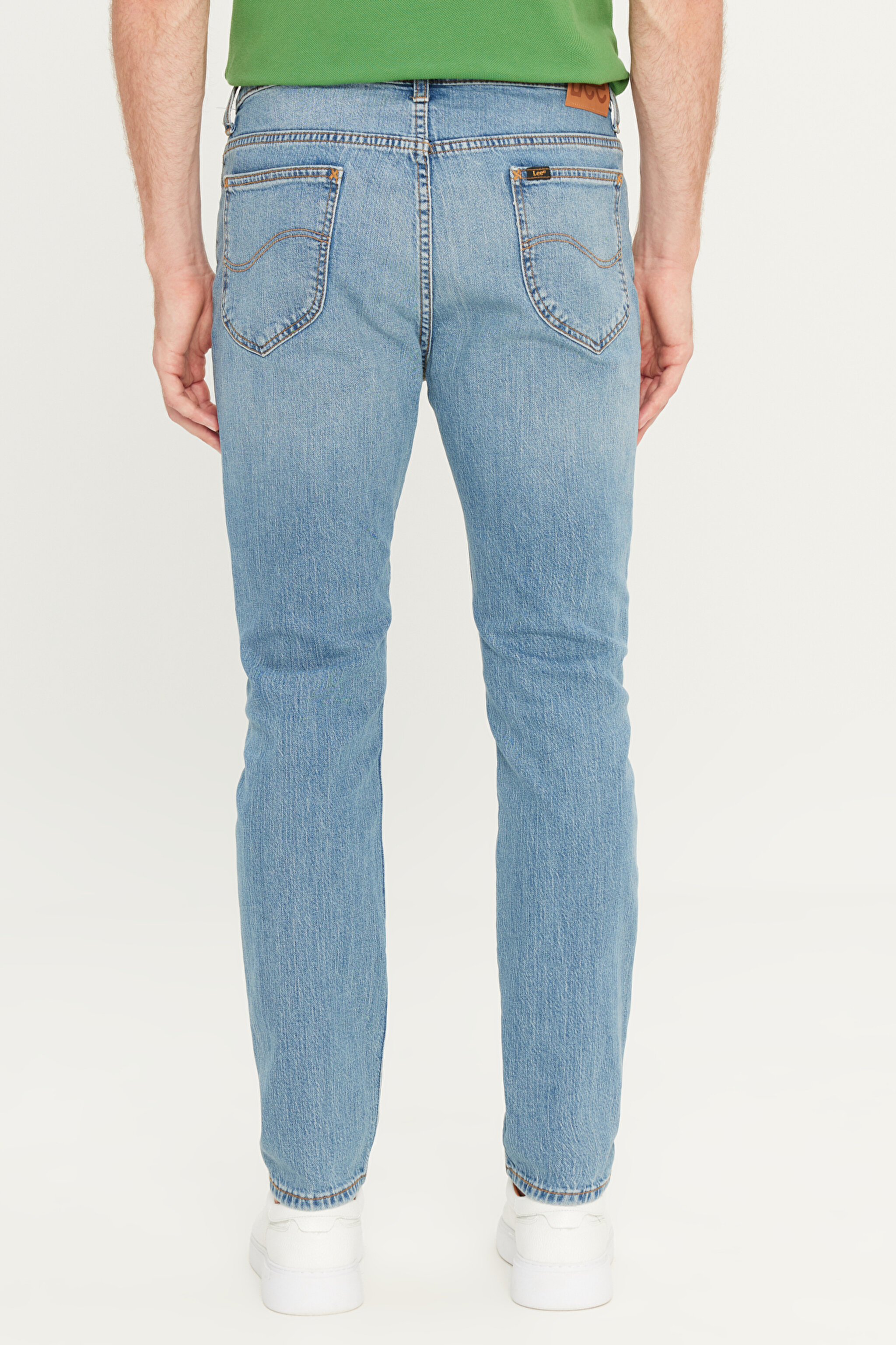 Rider Slim Fit Dar Kesim Normal Bel Dar Paça Pamuklu Esnek Açık Mavi Jean Denim Pantolon - Lt Used Marvin-ML701KNMB (görsel 4)