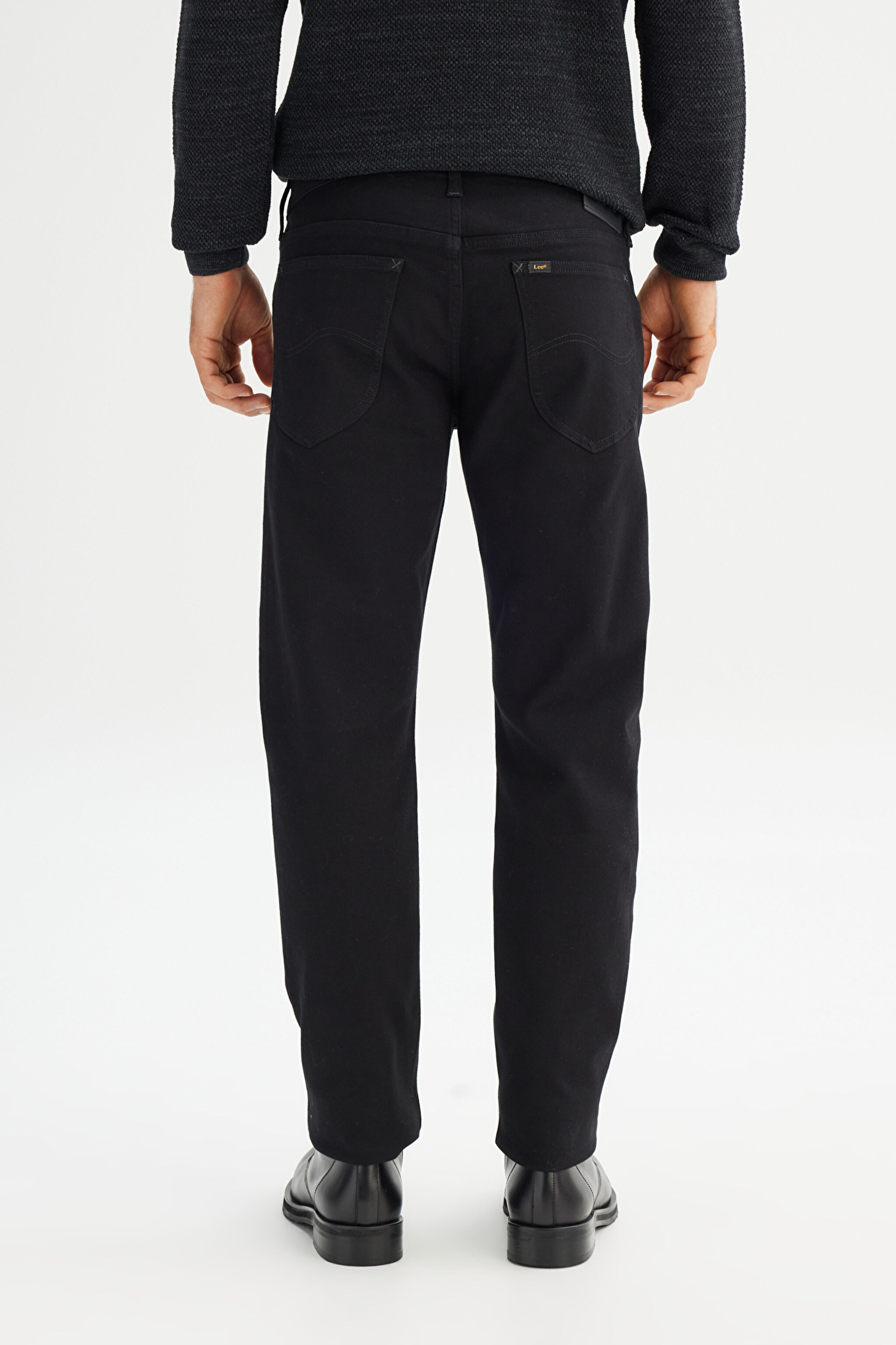 Pamuklu Straight Fit Cepli Esnek Kot Denim Jean Pantolon - Black-ML706HFAE (görsel 5)