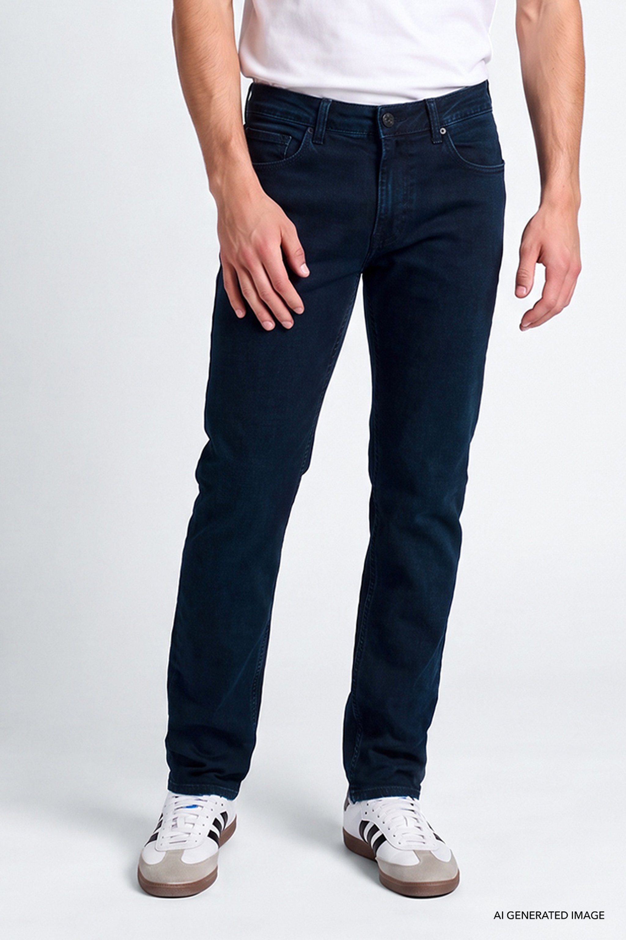 Daren Straight Fit Düz Kesim Normal Bel Pamuklu Esnek Jean Denim Pantolon - Night Shade-ML70700026CP (görsel 4)