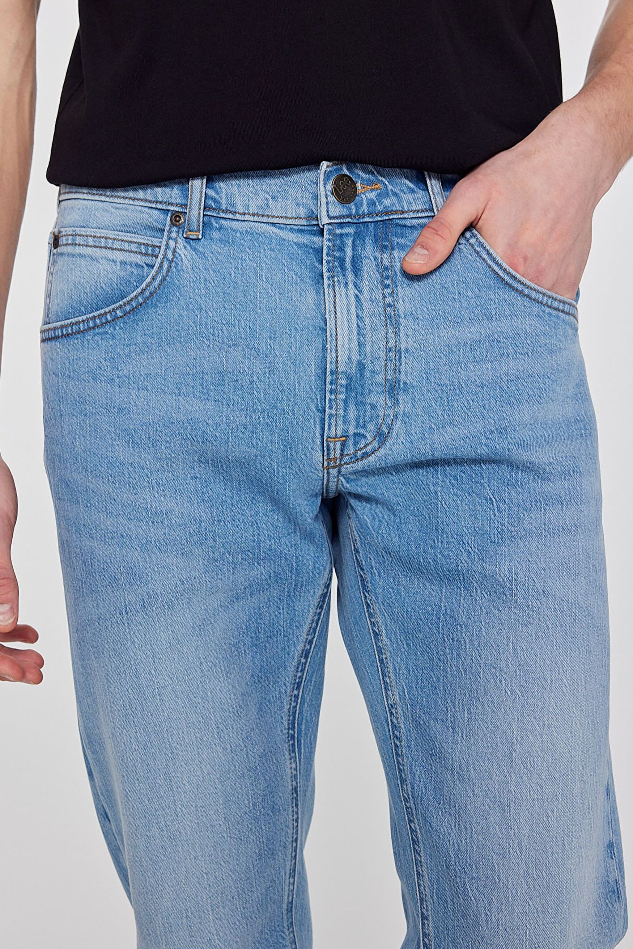 Straight Fit Normal Bel Denim Esnek Jean Kot Pantolon - Lt Used Marvin-ML707KNMB (görsel 5)