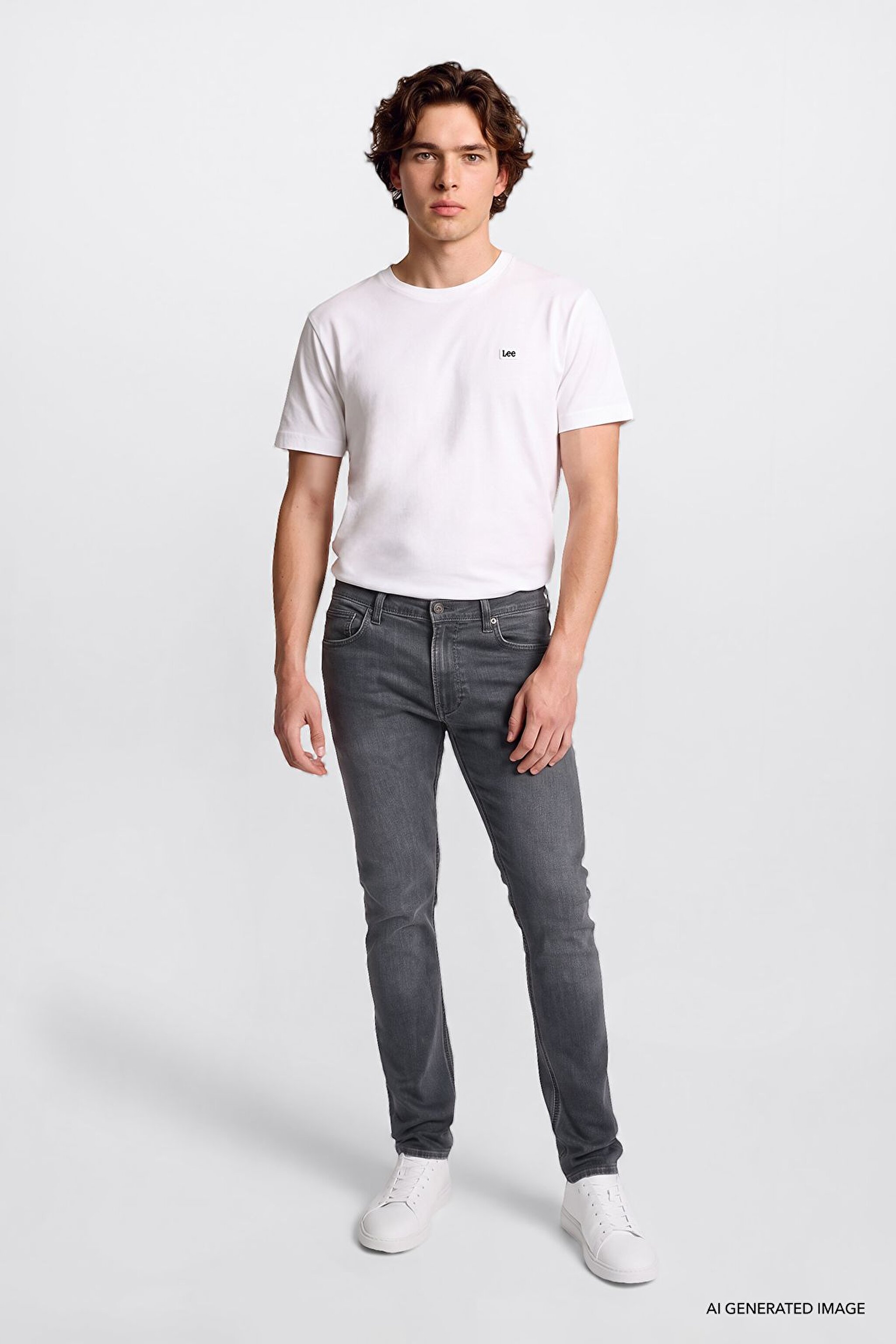 Pamuklu Slim Fit Dar Kesim Cepli Esnek Denim Jean Kot Pantolon - Ashes-ML7199020905 (görsel 2)