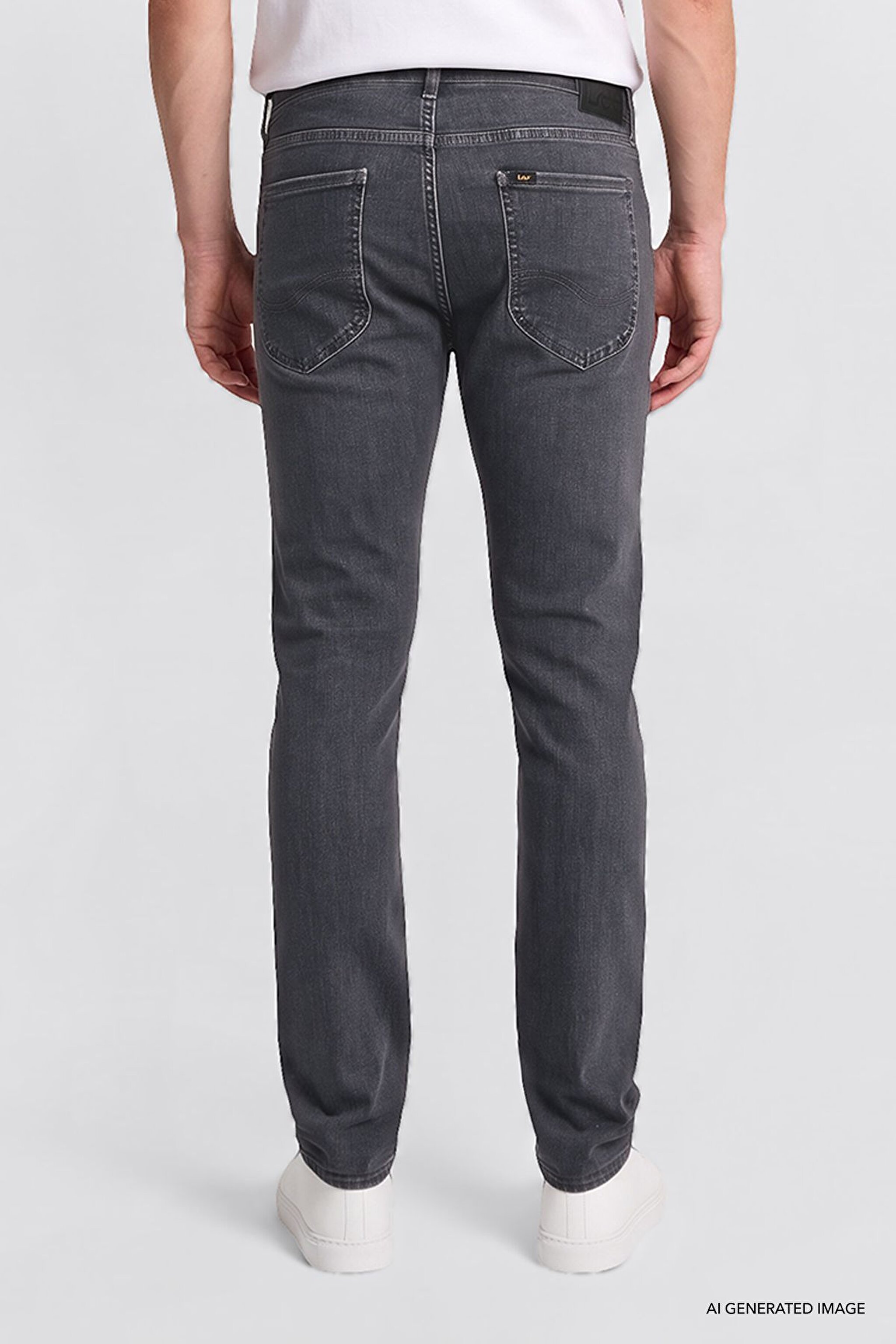 Pamuklu Slim Fit Dar Kesim Cepli Esnek Denim Jean Kot Pantolon - Ashes-ML7199020905 (görsel 4)
