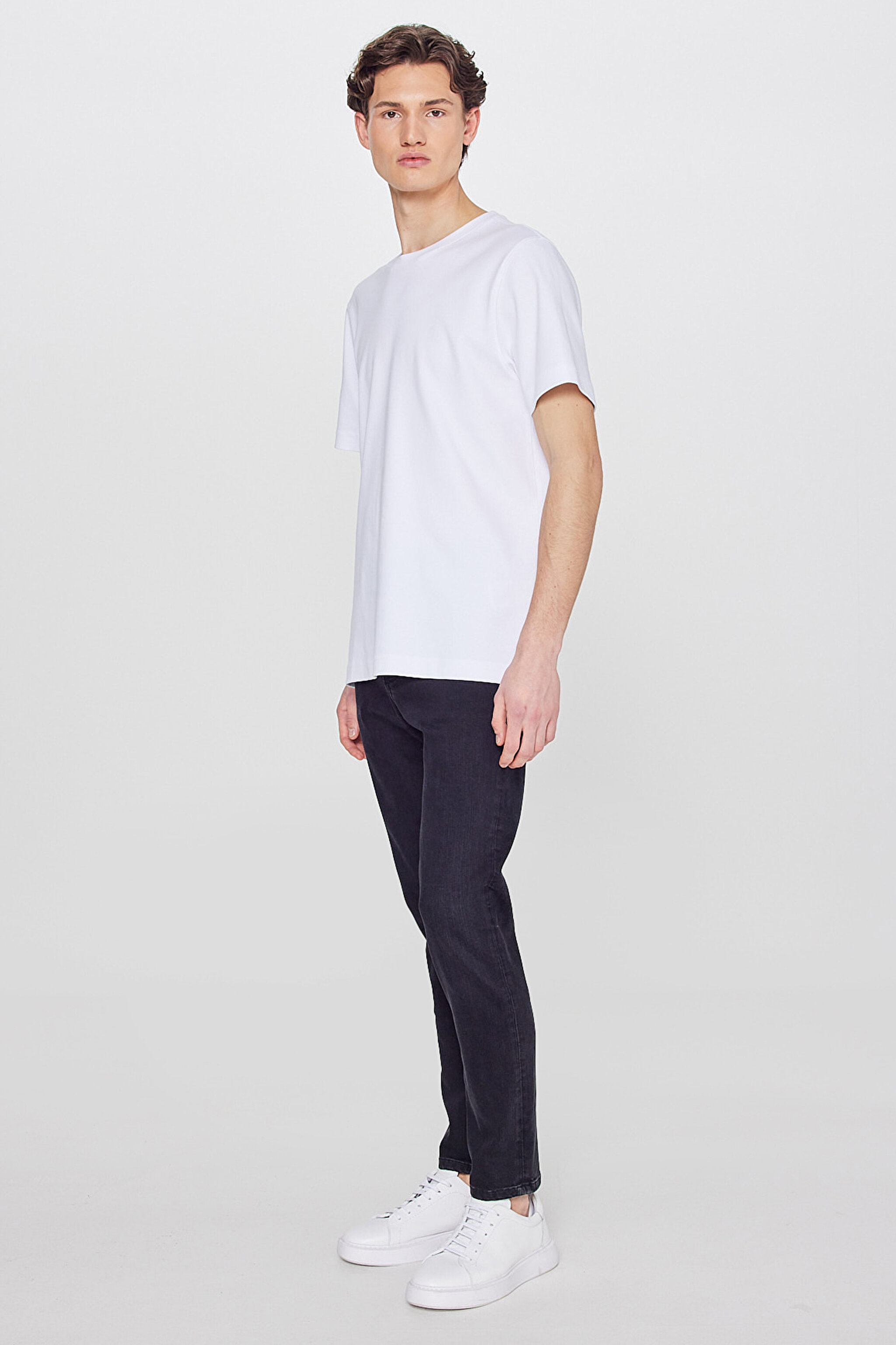 Austin Straight Fit Jean Kot Denim Pantolon - Pitch Black-ML733011EV (görsel 2)