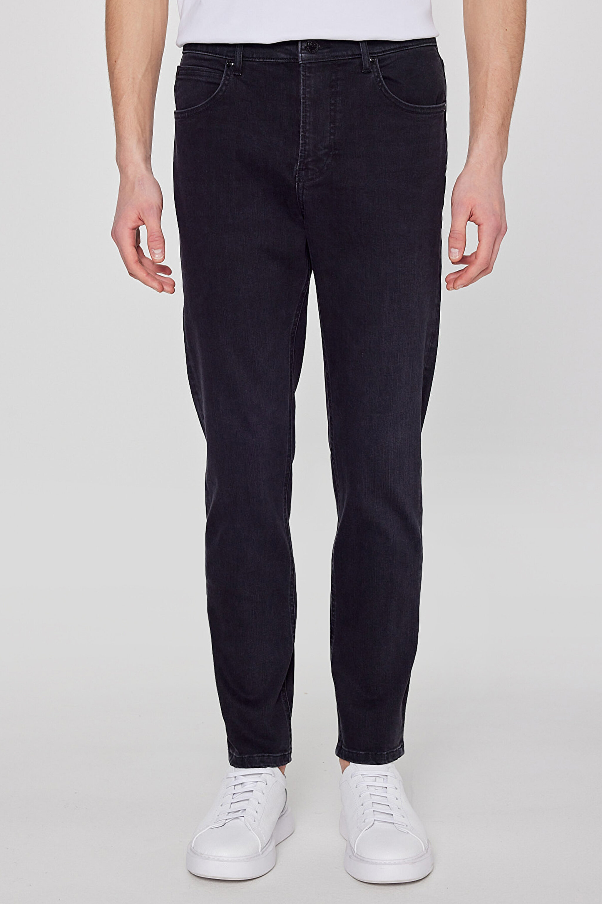 Austin Straight Fit Jean Kot Denim Pantolon - Pitch Black-ML733011EV (görsel 3)