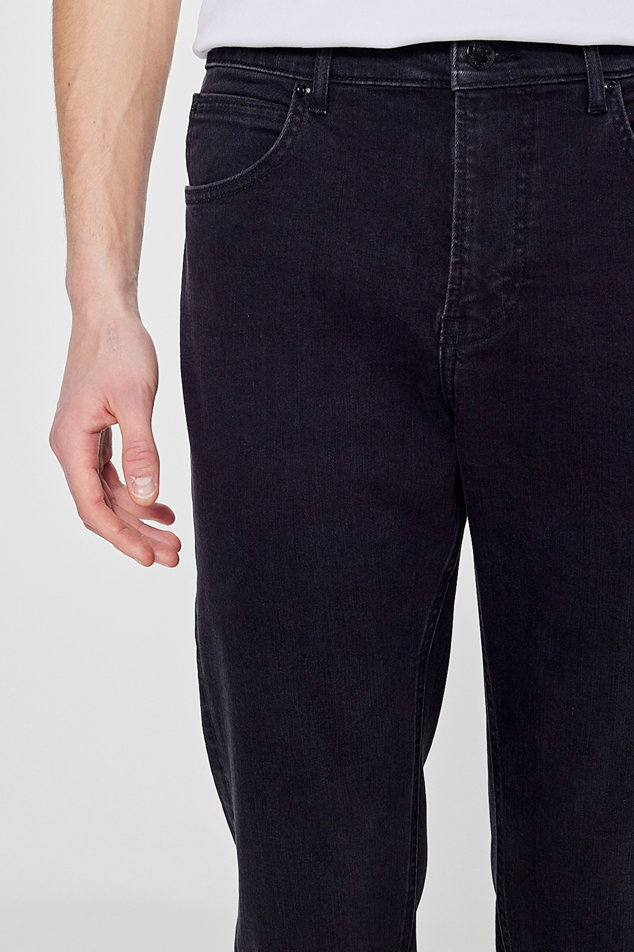 Austin Straight Fit Jean Kot Denim Pantolon - Pitch Black-ML733011EV (görsel 5)