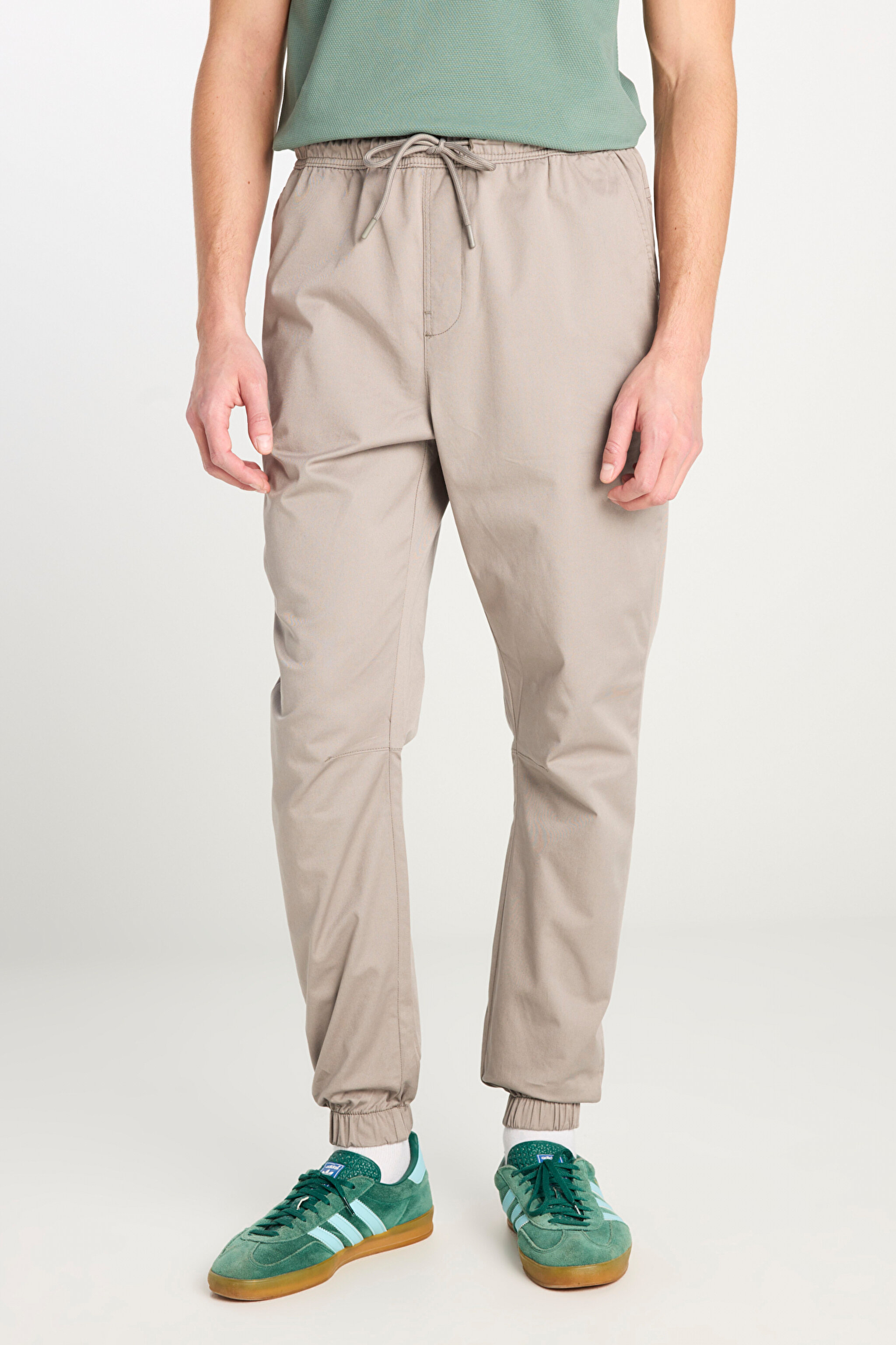 Regular Fit Normal Kesim Ribanalı Paça Pamuklu Gri Jogger Pantolon - Gray-MLM04008035 (görsel 3)