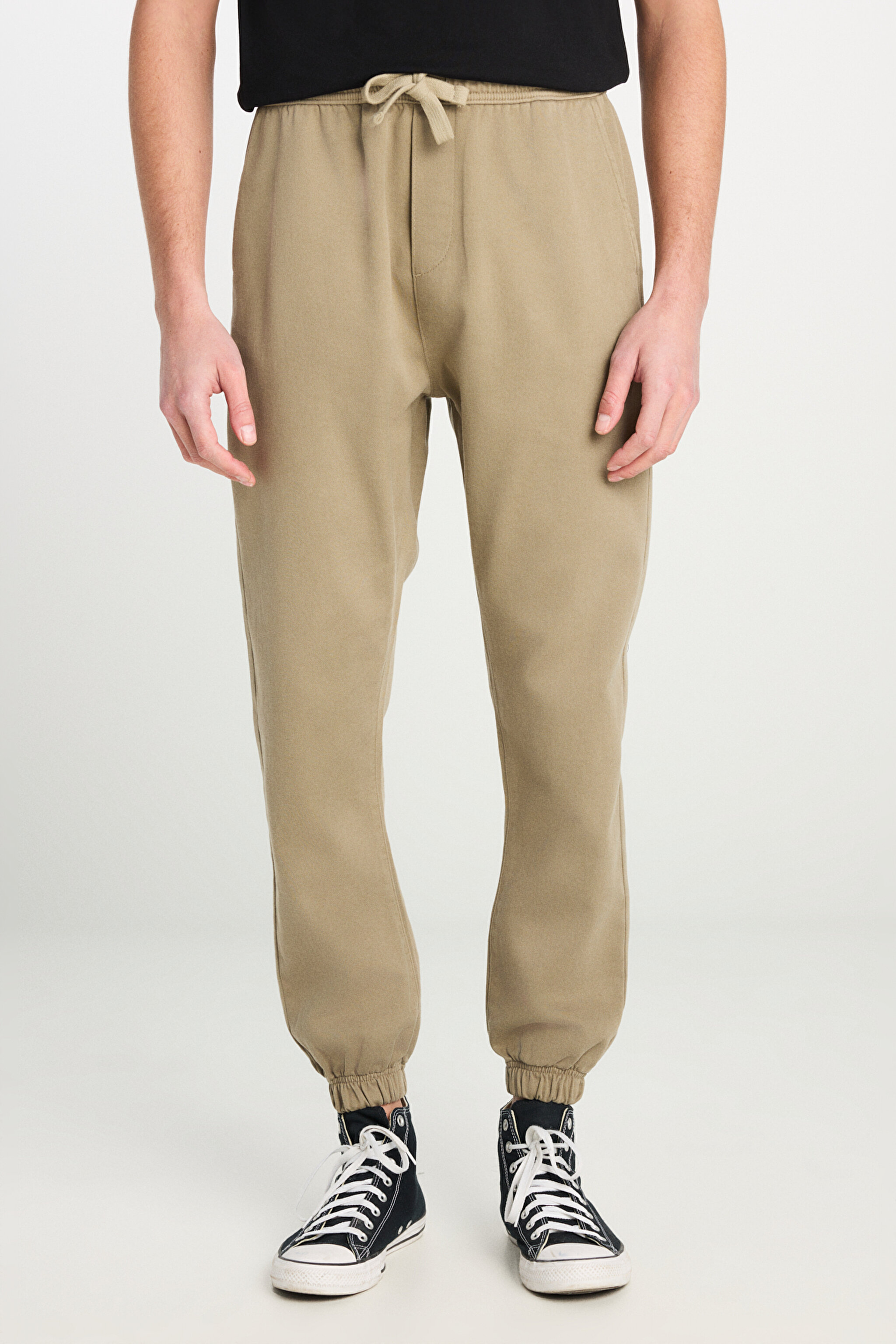 Regular Fit Normal Kesim Ribanalı Paça Açık Yeşil Jogger Pantolon - Light Green-MLM04009299 (görsel 4)