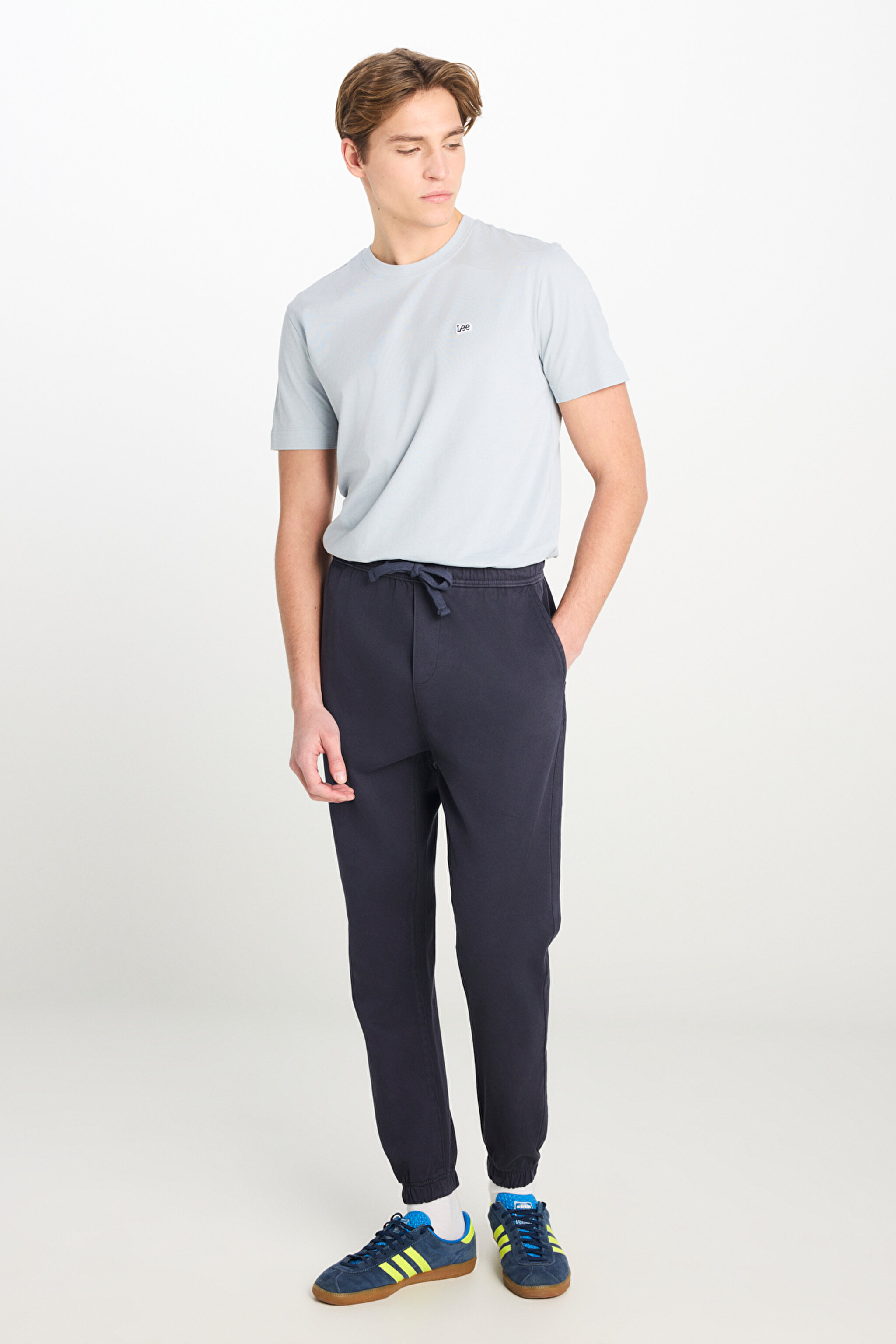 Regular Fit Normal Kesim Ribanalı Paça Lacivert Jogger Pantolon - Navy-MLM04009410 (görsel 2)