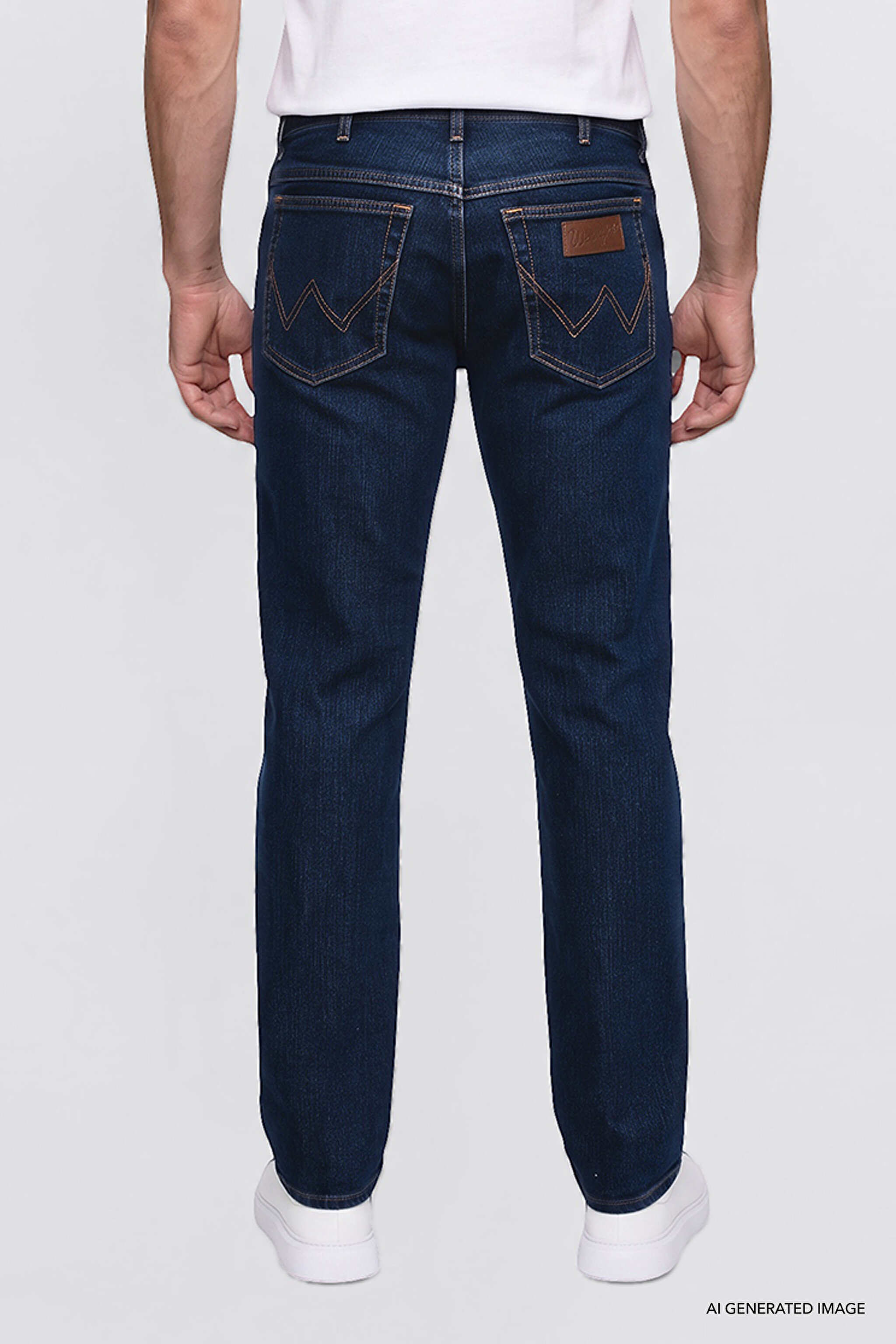 Texas Straight Fit Düz Kesim Normal Bel Pamuklu Esnek Siyah Denim Pantolon - Dark Blue-MW12100020001 (görsel 4)