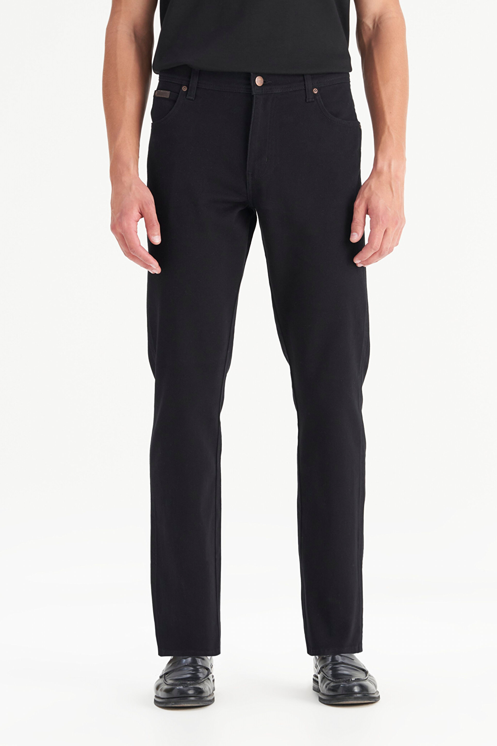Texas Pamuklu Regular Fit Normal Kesim Cepli Jean Kot Denim Pantolon - Black-MW12109004 (görsel 2)