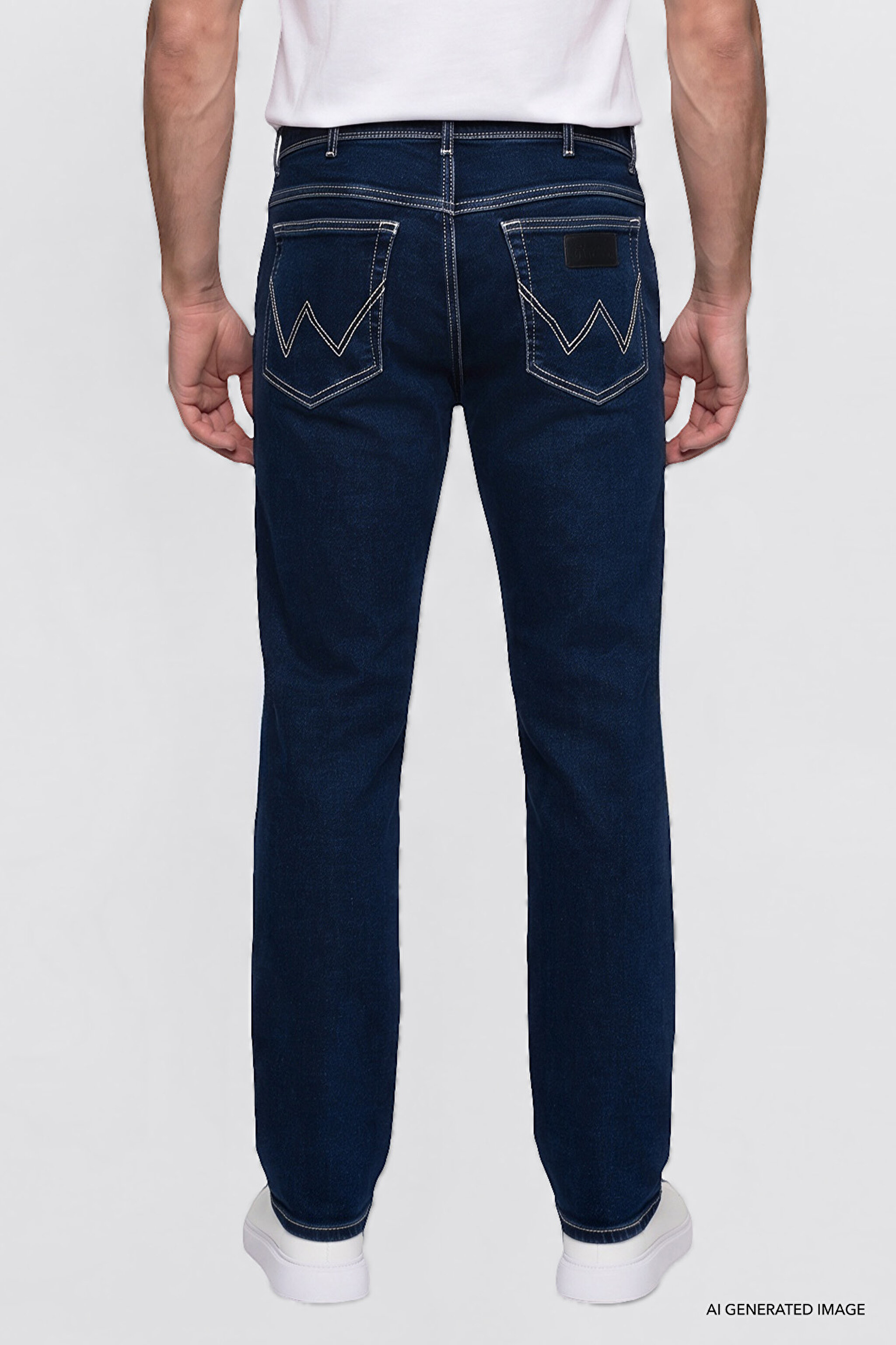 Texas Slim Fit Normal Bel Denim Esnek Jean Kot Pantolon - Deep Blue-MW12S001397 (görsel 4)