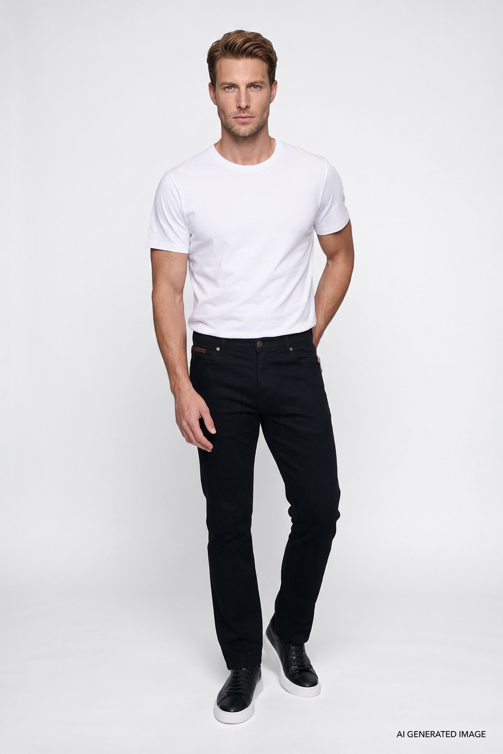 Texas Pamuklu Slim Fit Dar Kesim Cepli Esnek Jean Kot Denim Pantolon - Black-MW12S016100 (görsel 2)