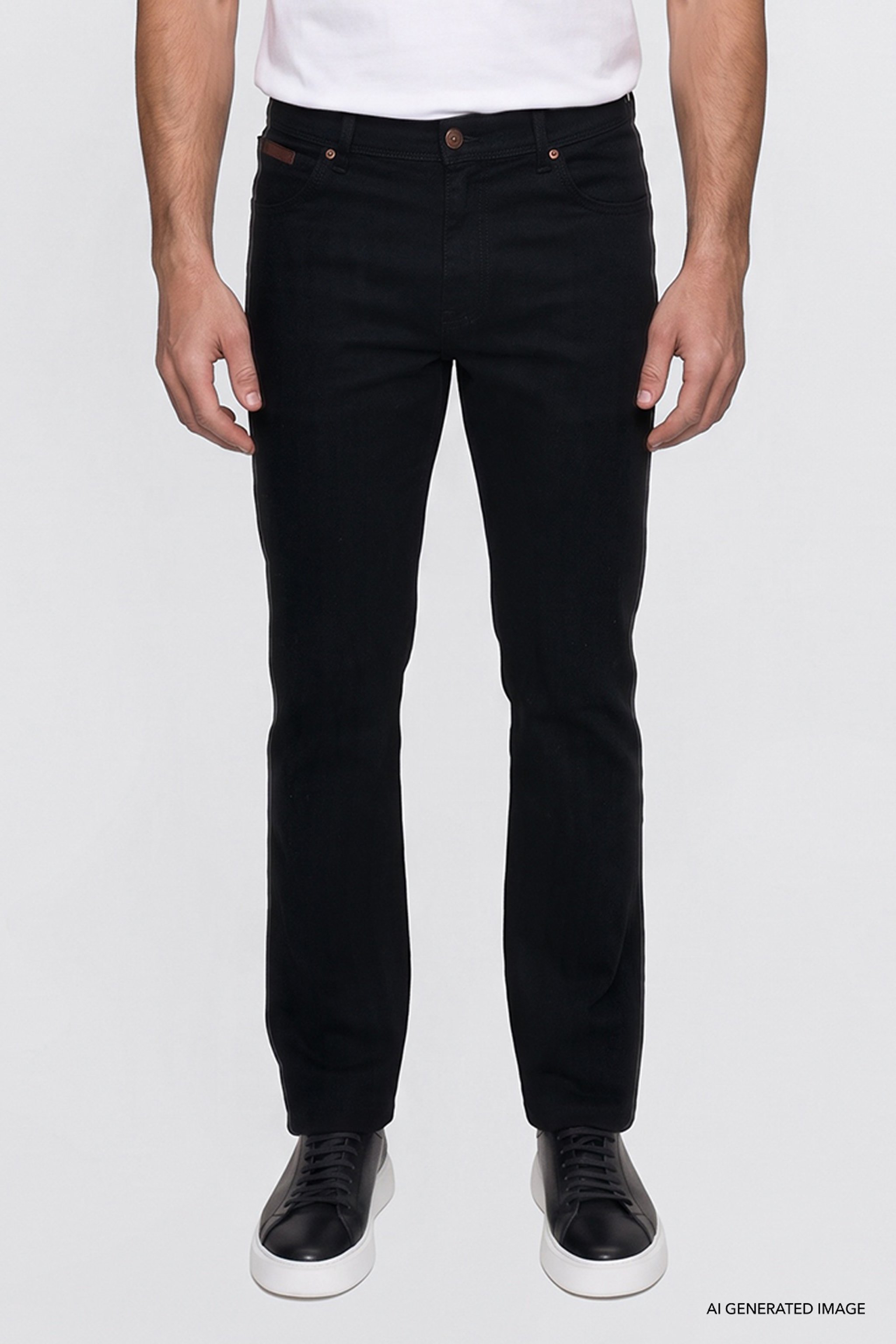 Texas Pamuklu Slim Fit Dar Kesim Cepli Esnek Jean Kot Denim Pantolon - Black-MW12S016100 (görsel 3)