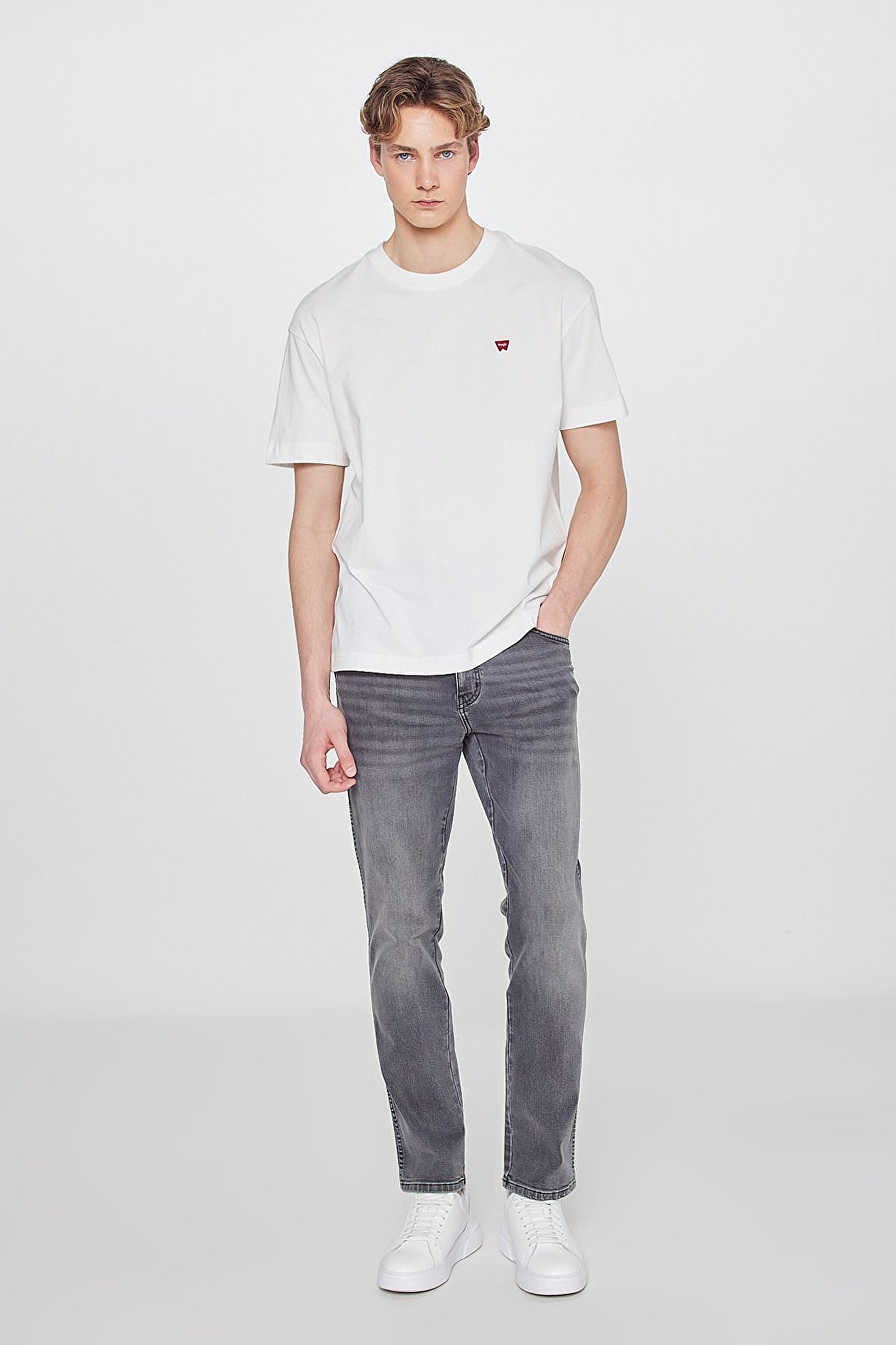 Texas Pamuklu Slim Fit Dar Kesim Cepli Esnek Jean Kot Denim Pantolon - Mid Anthracite-MW12S099051 (görsel 2)