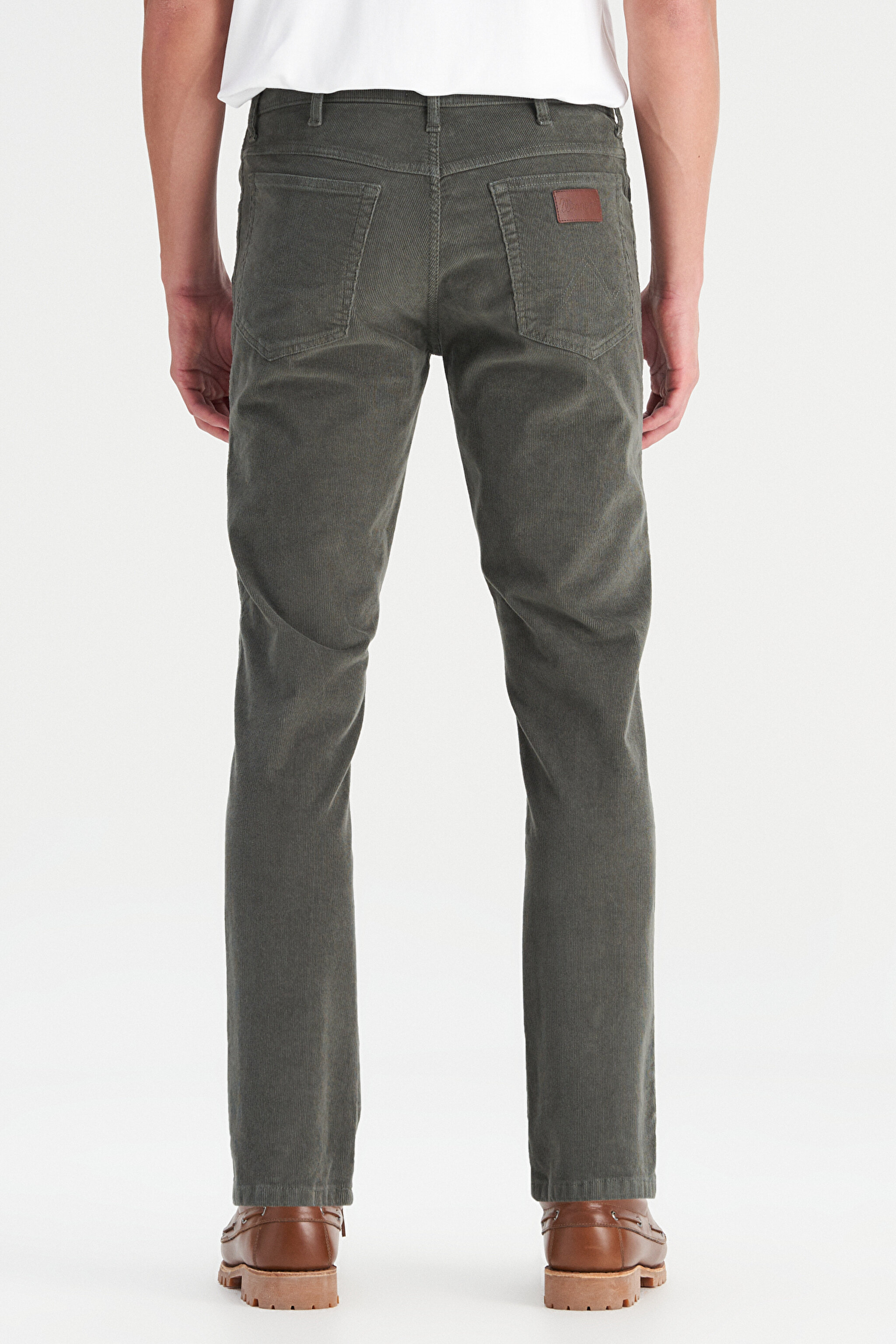 Pamuklu Texas Slim Fit Dar Kesim Cepli Esnek Kadife Pantolon - Green-MW12SEC300 (görsel 5)