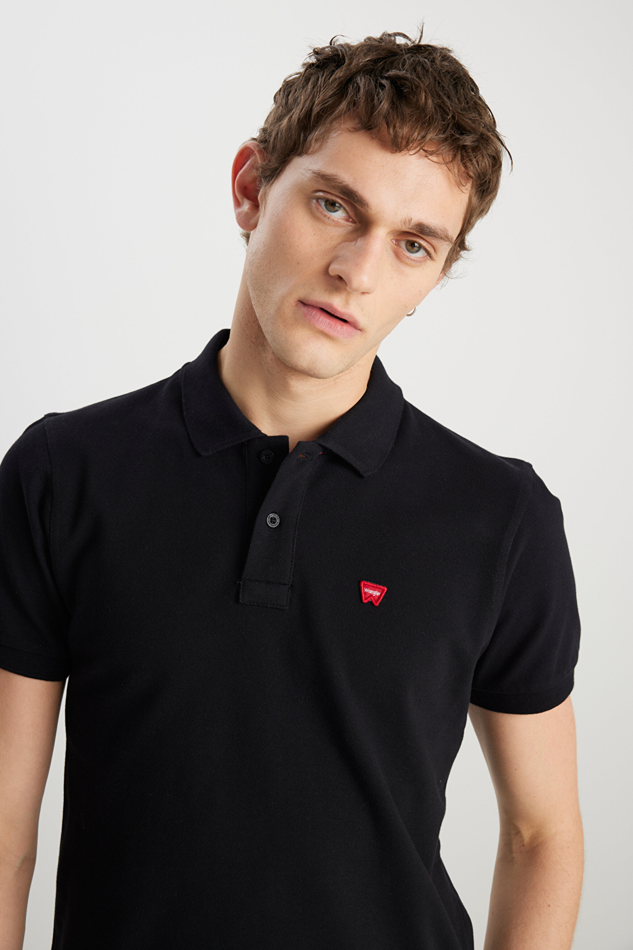 %100 Pamuk Regular Fit Normal Kesim Siyah Polo Yaka Tişört - Black-MW7D5K4XX2T001 (görsel 4)