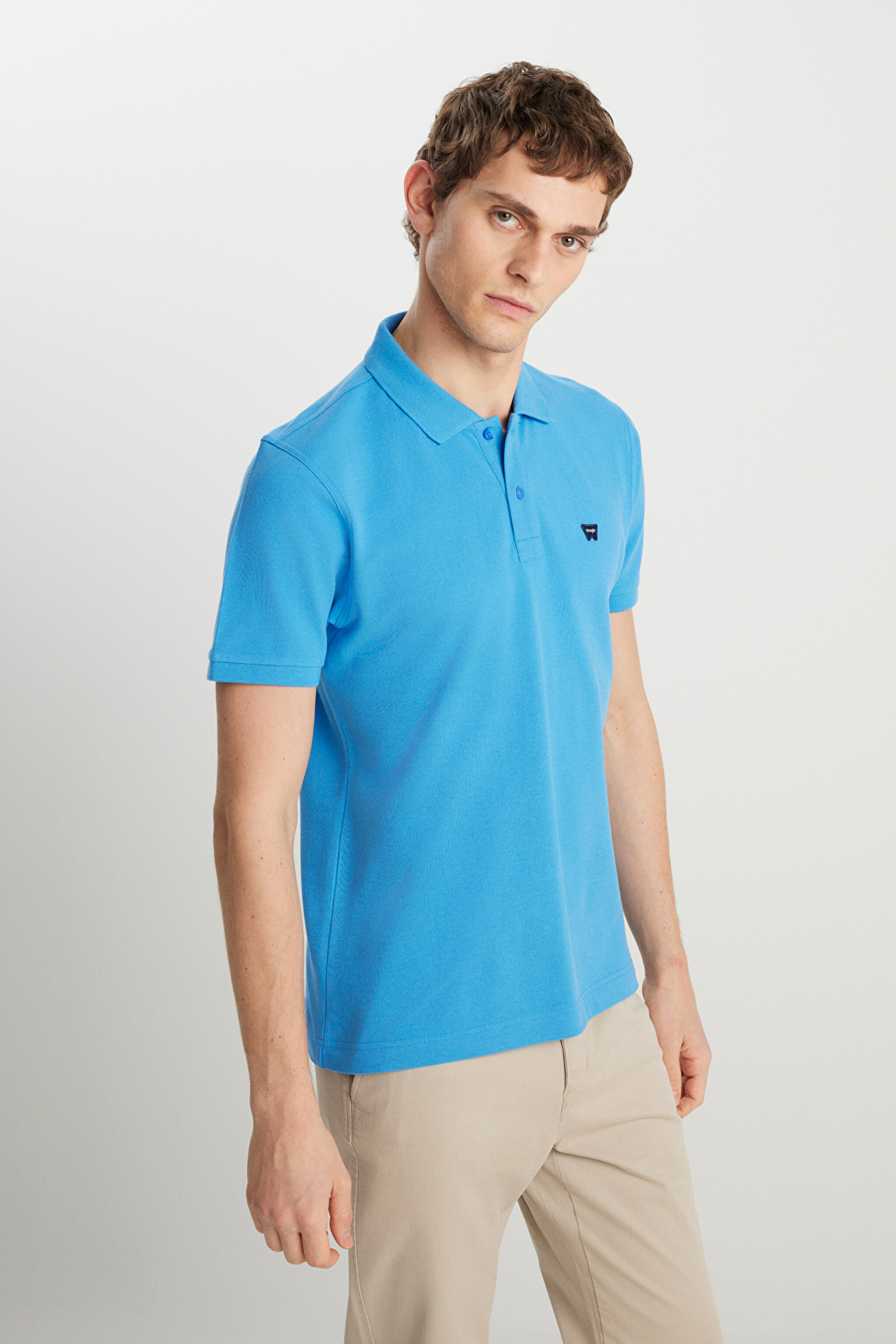 %100 Pamuk Regular Fit Normal Kesim Lacivert Polo Yaka Tişört