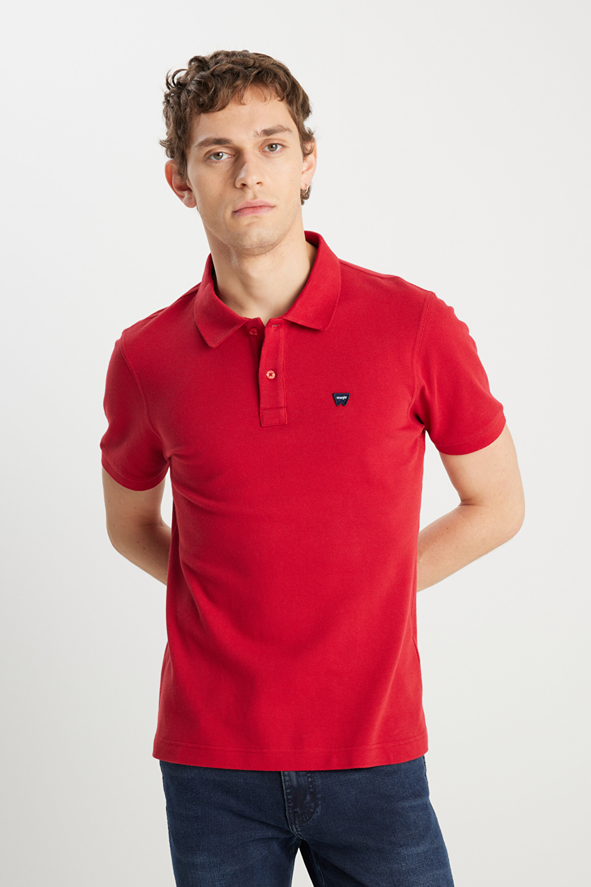 %100 Pamuk Regular Fit Normal Kesim Kırmızı Polo Yaka Tişört