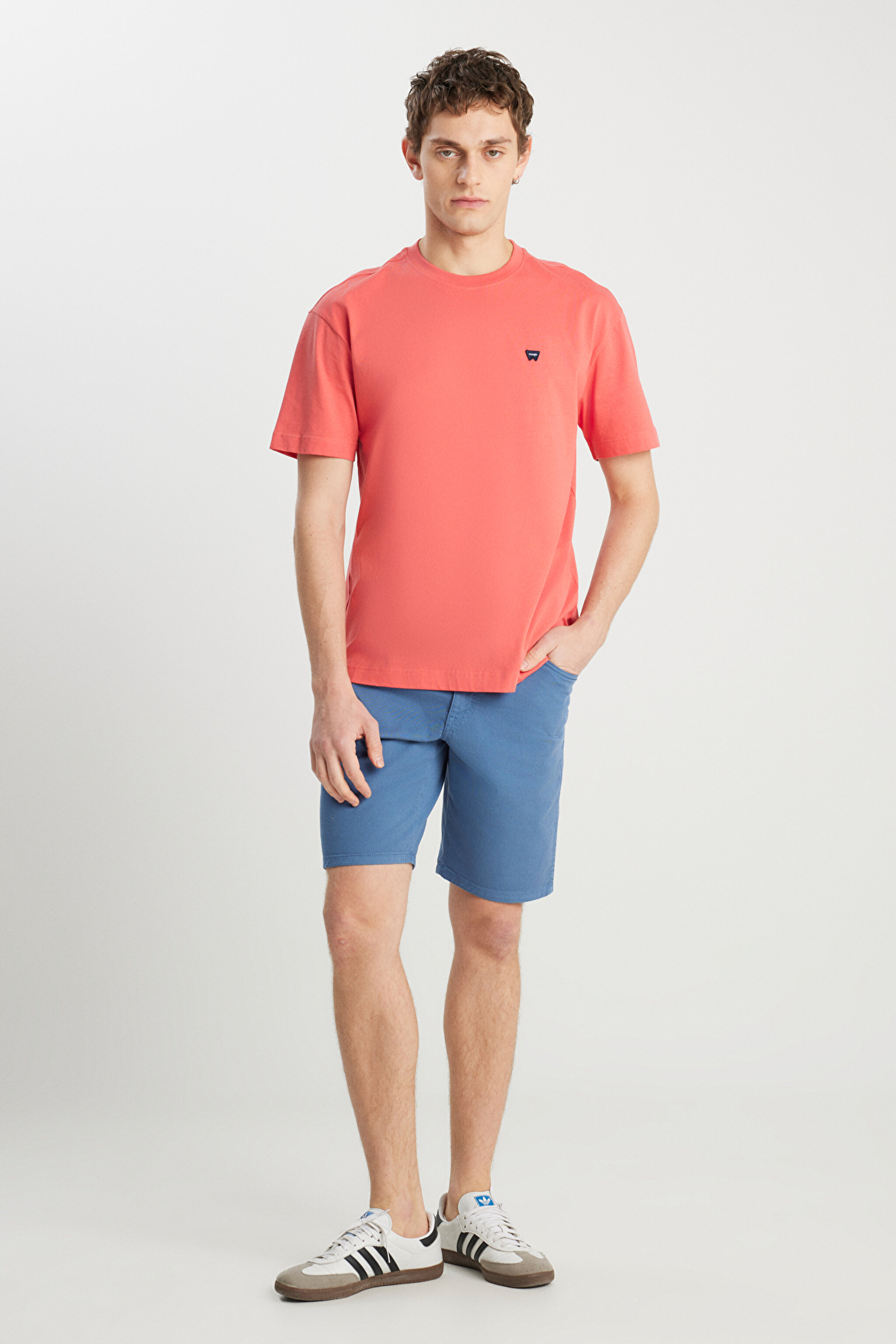 Regular Fit Normal Kesim Bisiklet Yaka %100 Pamuk Turuncu Tişört