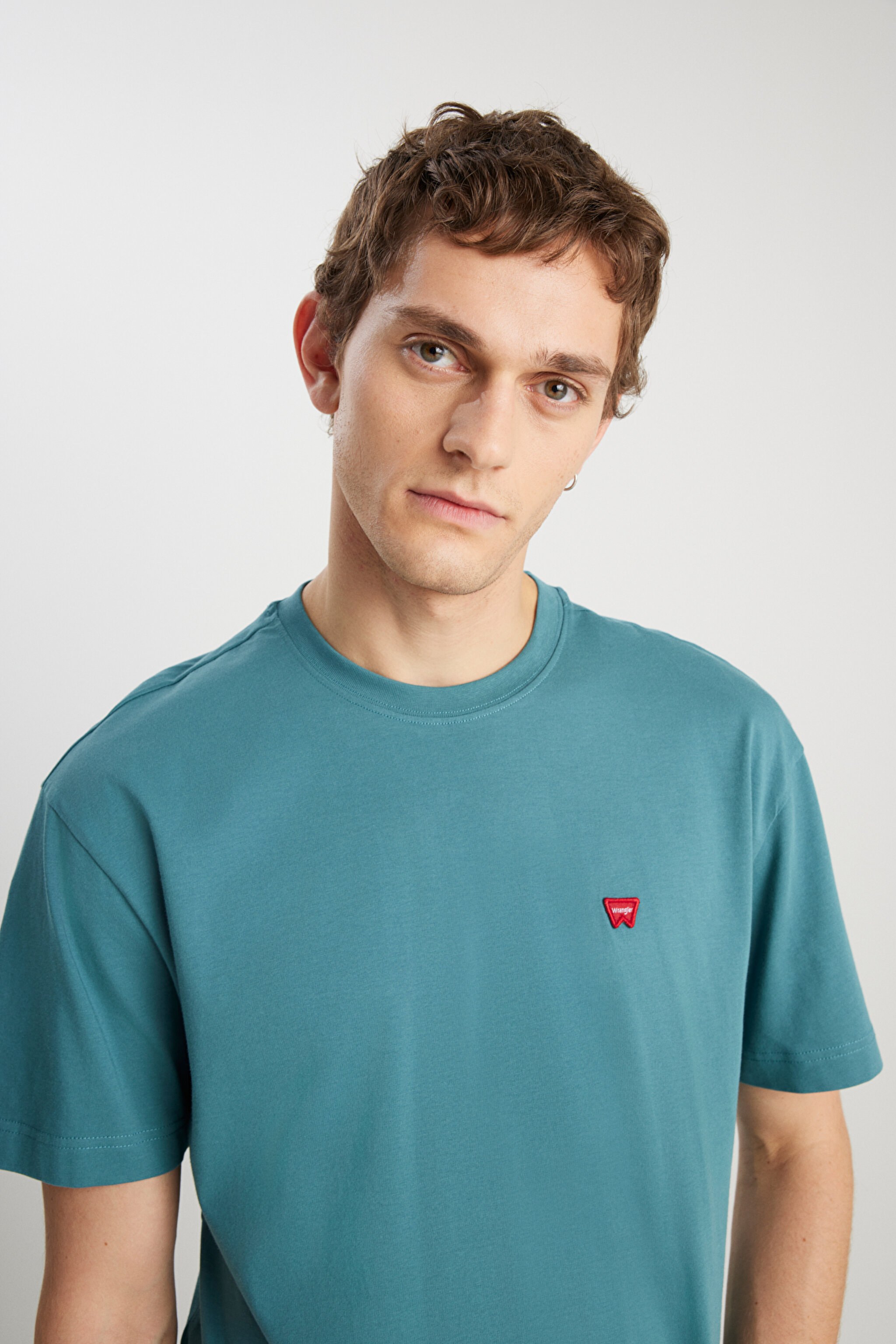%100 Pamuk Relaxed Fit Geniş Kesim Minimal Logo Lacivert Tişört - Hydro-MW7NM203877W25 (görsel 4)