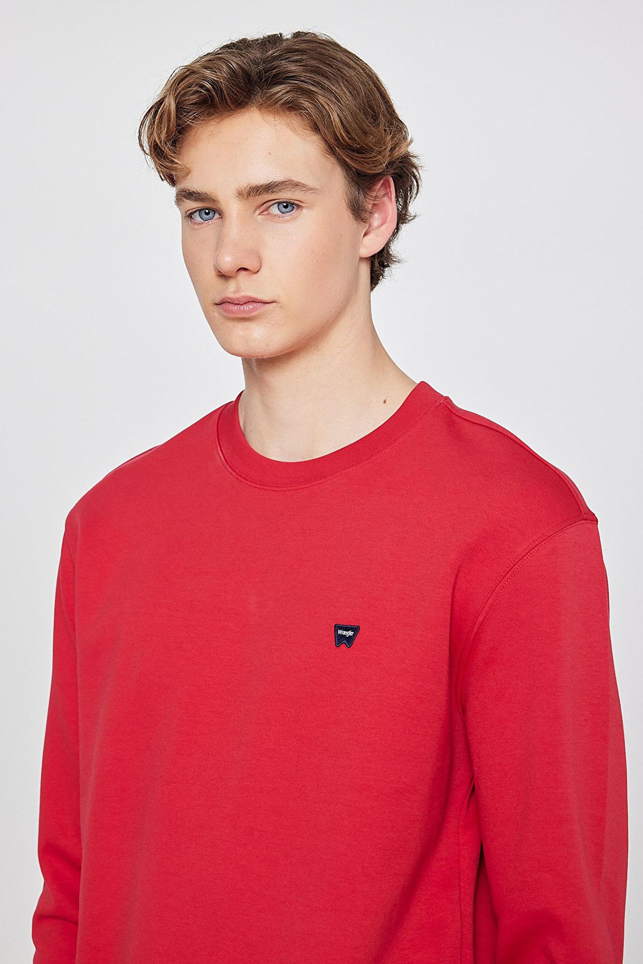 Pamuklu Regular Fit Normal Kesim Bisiklet Yaka Logo Detaylı Sweatshirt - Red-TW2520255A47 (görsel 4)