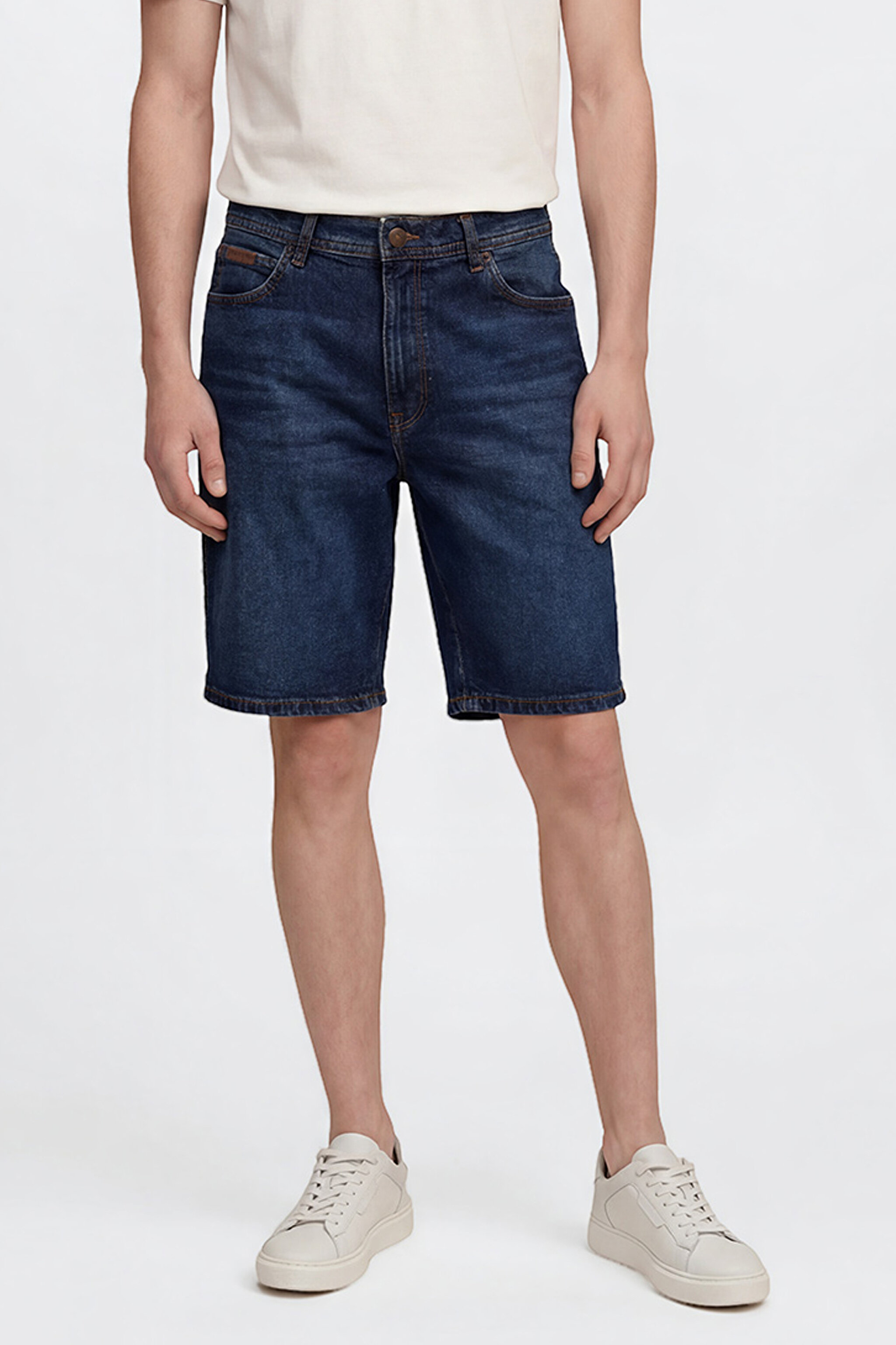 Texas Pamuklu Regular Fit Normal Kesim Cepli Esnek Jean Kot Denim Şort - Dark Indigo-W11C00002317 (görsel 4)