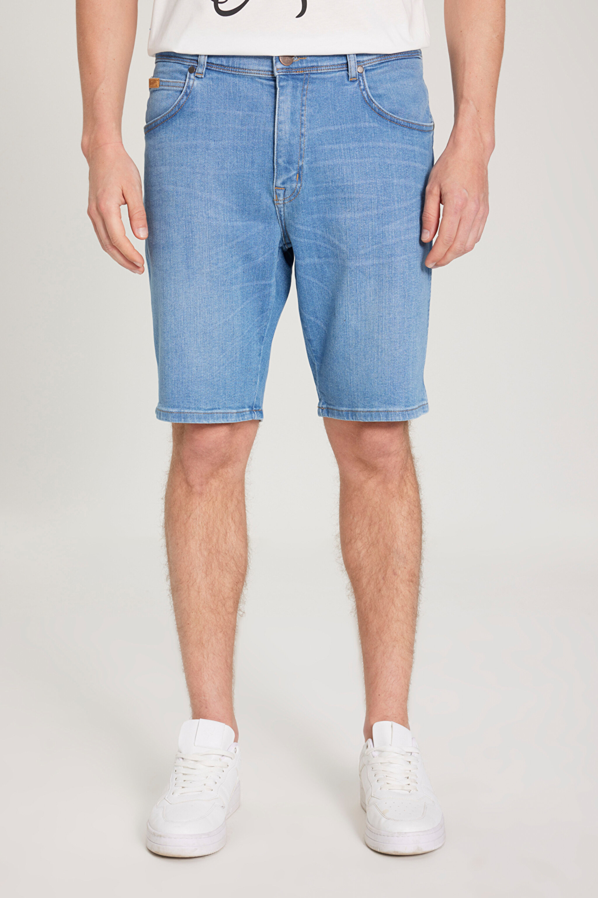 Regular Fit Normal Kesim Normal Bel Açık Mavi Esnek Jean Kot Şort - Vito-W11CAG42E (görsel 5)