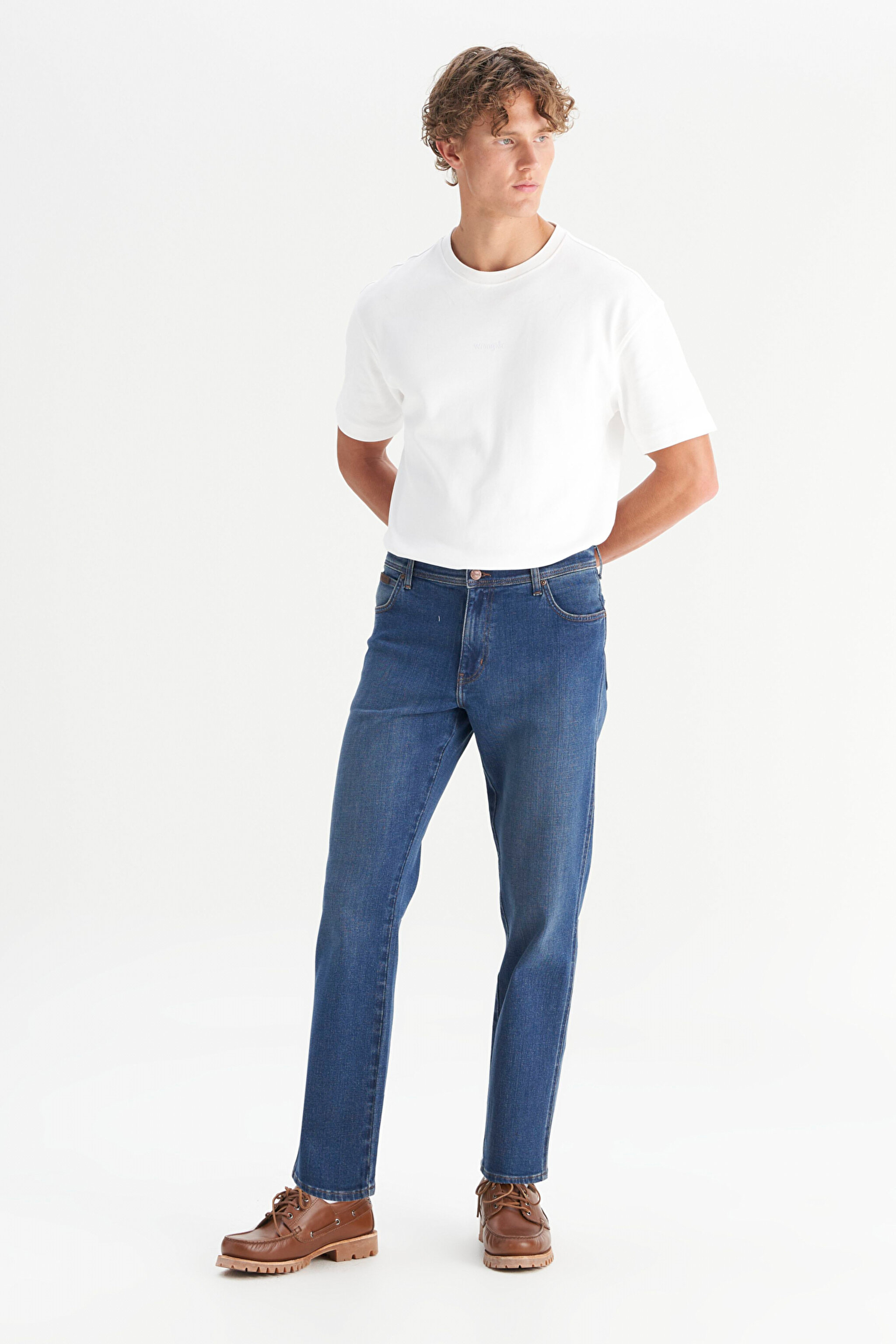 Texas Straight Fit Düz Kesim Normal Bel Pamuklu Esnek Mavi Jean Denim Pantolon