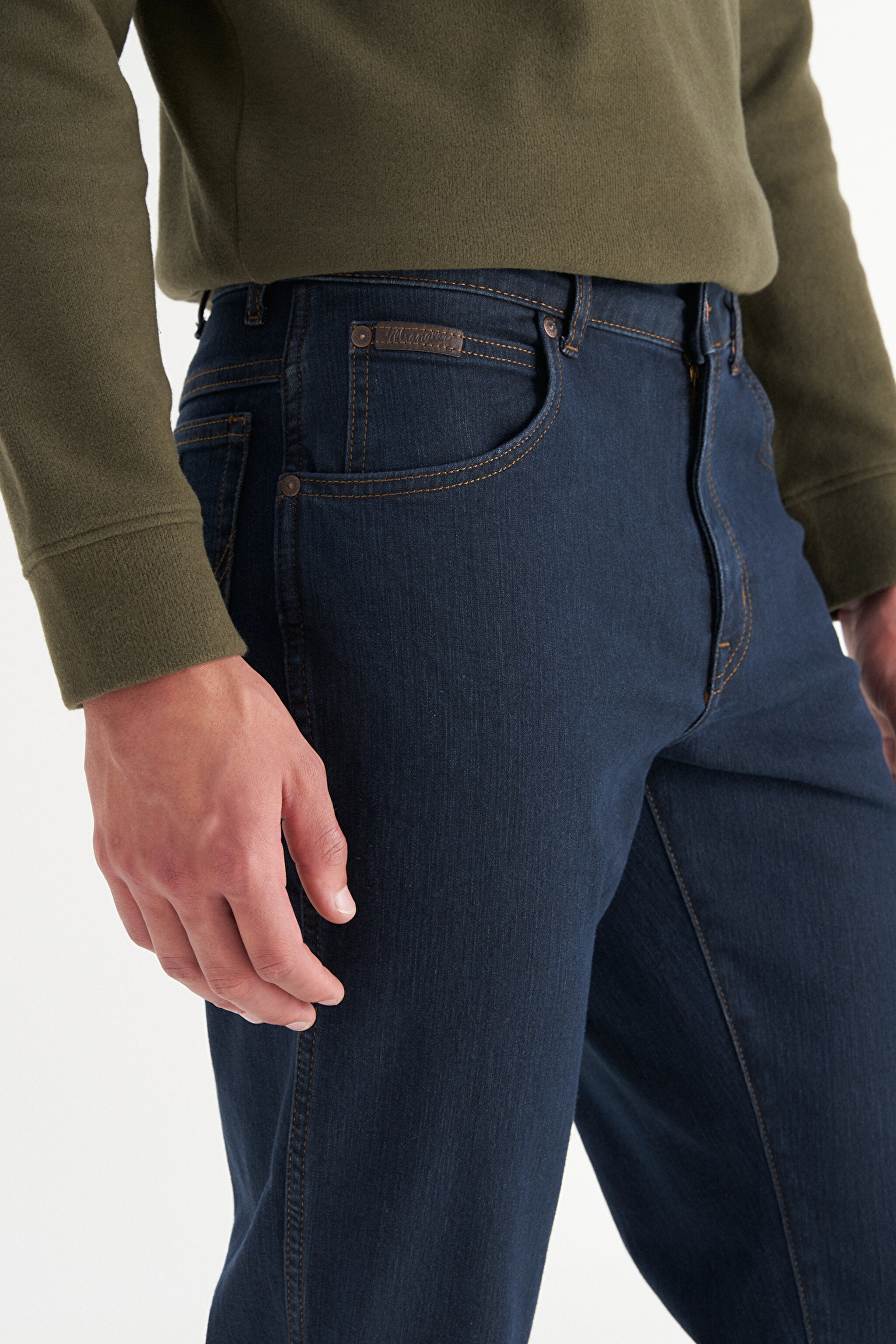 Texas Straight Fit Düz Kesim Normal Bel Pamuklu Esnek Siyah Denim Pantolon - Black-W12100020001 (görsel 4)