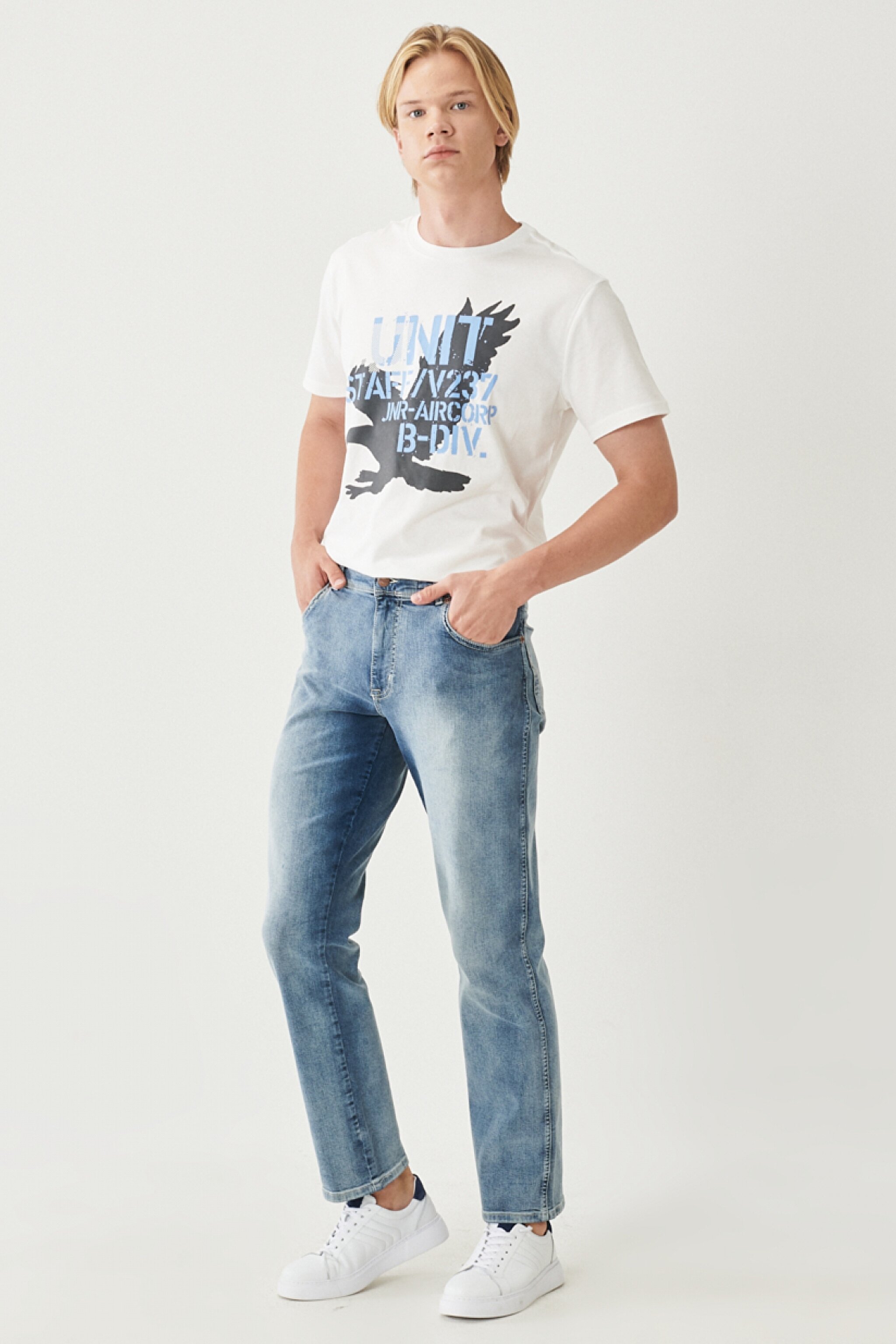 Texas Straight Fit Esnek Jean Kot Pantolon - Light Blue-W121004404 (görsel 2)