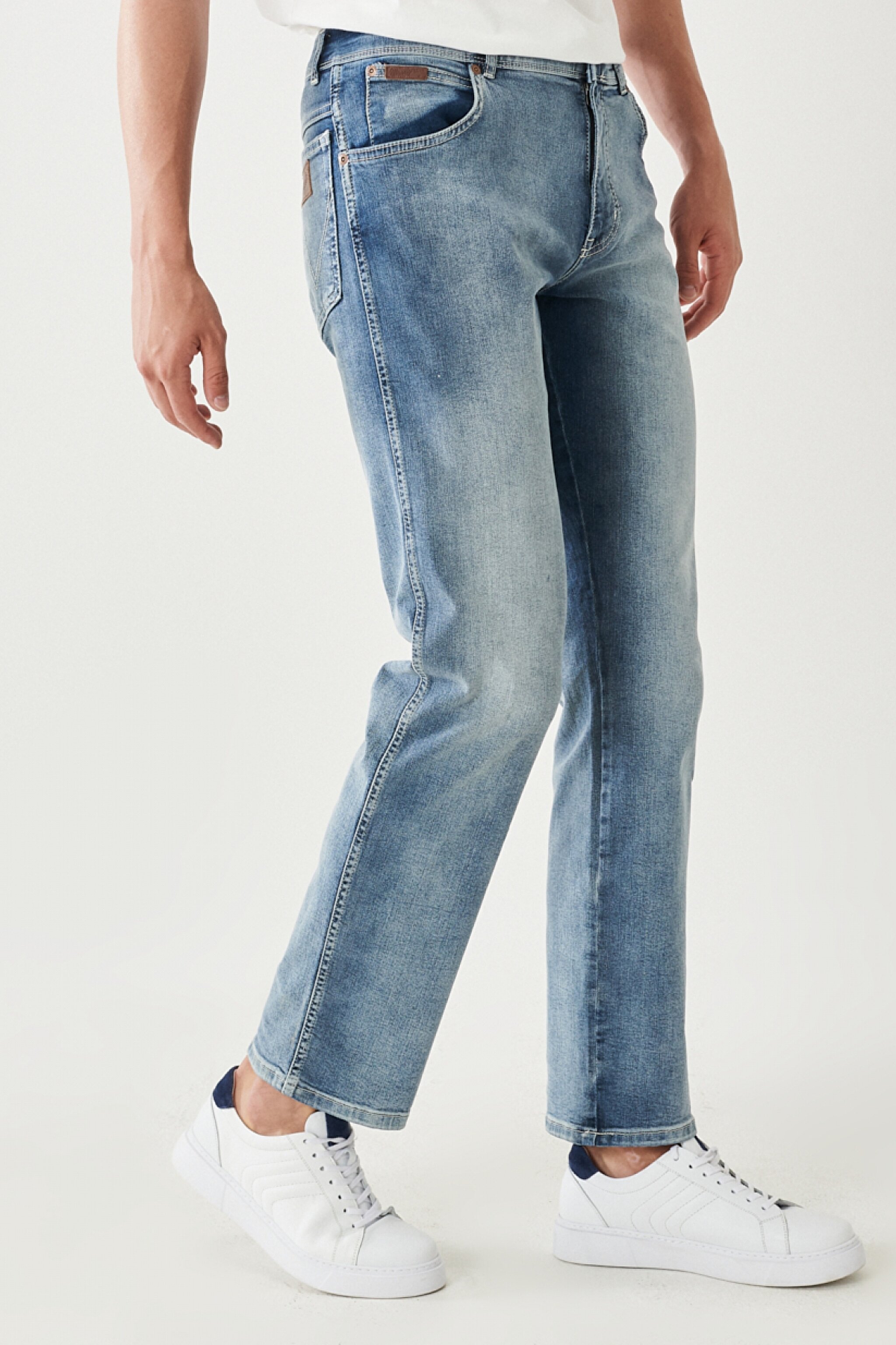 Texas Straight Fit Esnek Jean Kot Pantolon - Light Blue-W121004404 (görsel 4)