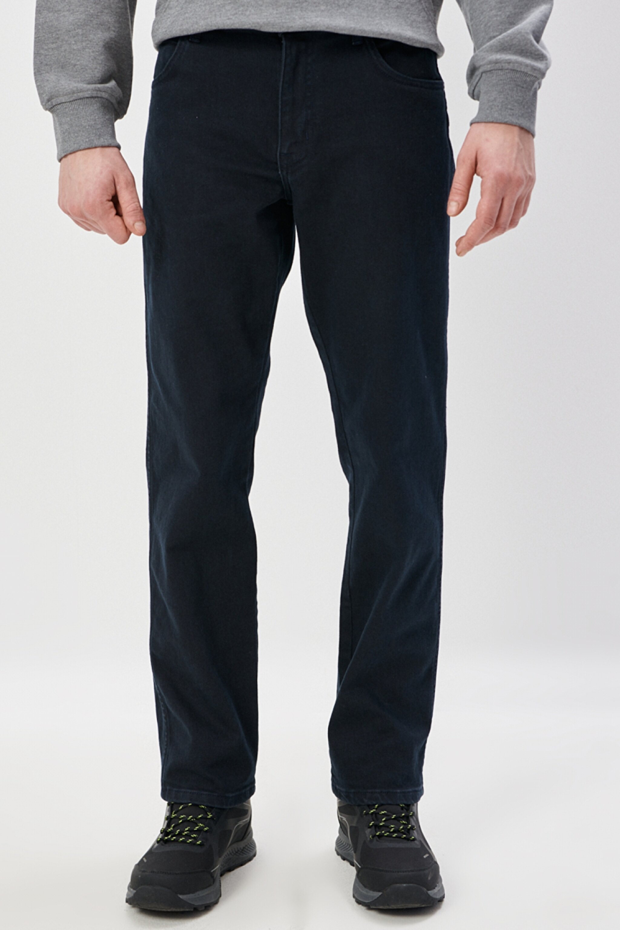 Texas Authentic Straight Fit Normal Bel Esnek Jean Kot Pantolon - Blueblack Rinse-W121019371