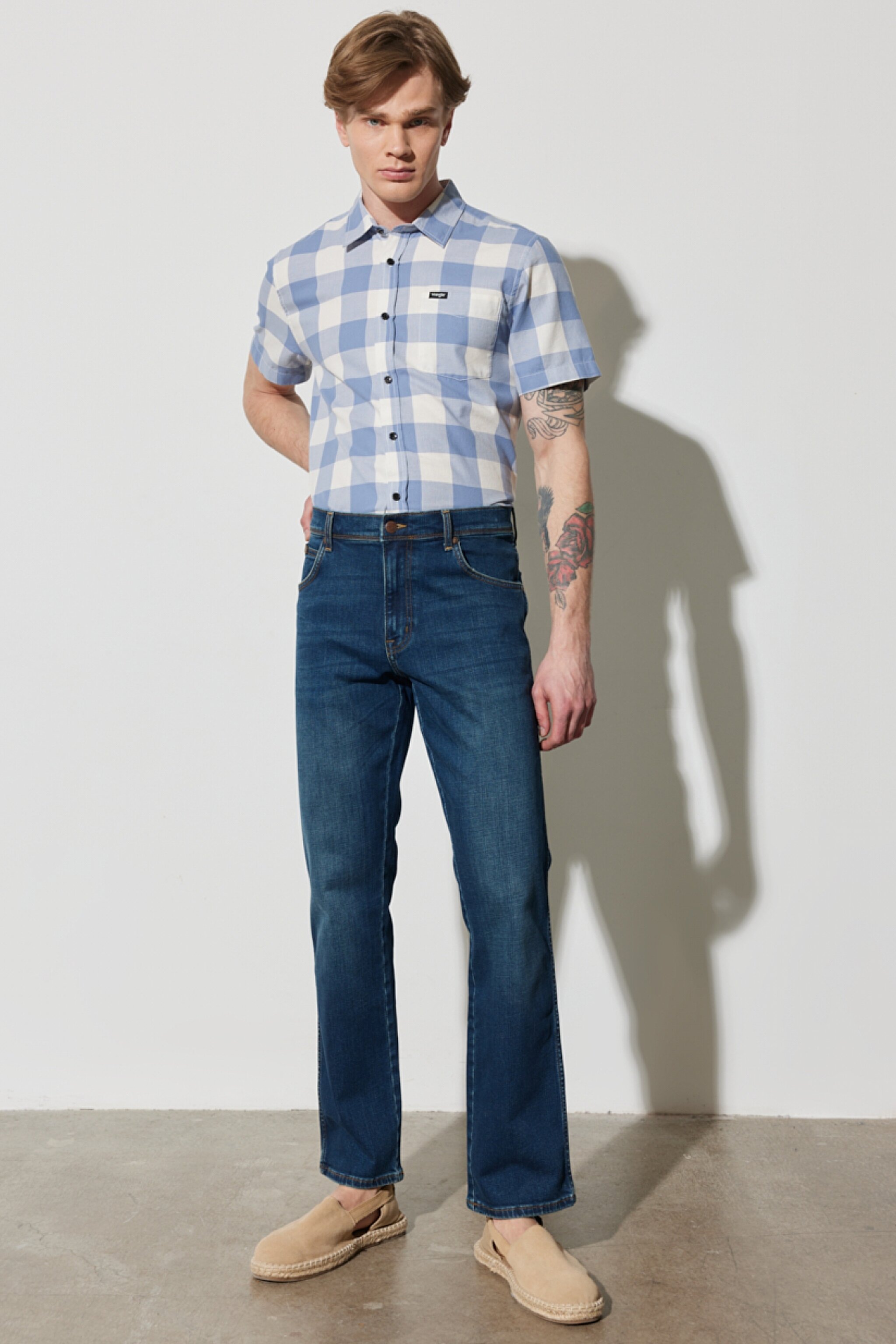 Texas Straight Fit Düz Kesim Normal Bel Mavi Esnek Jean Kot Pantolon - Stone-W12102458 (görsel 2)
