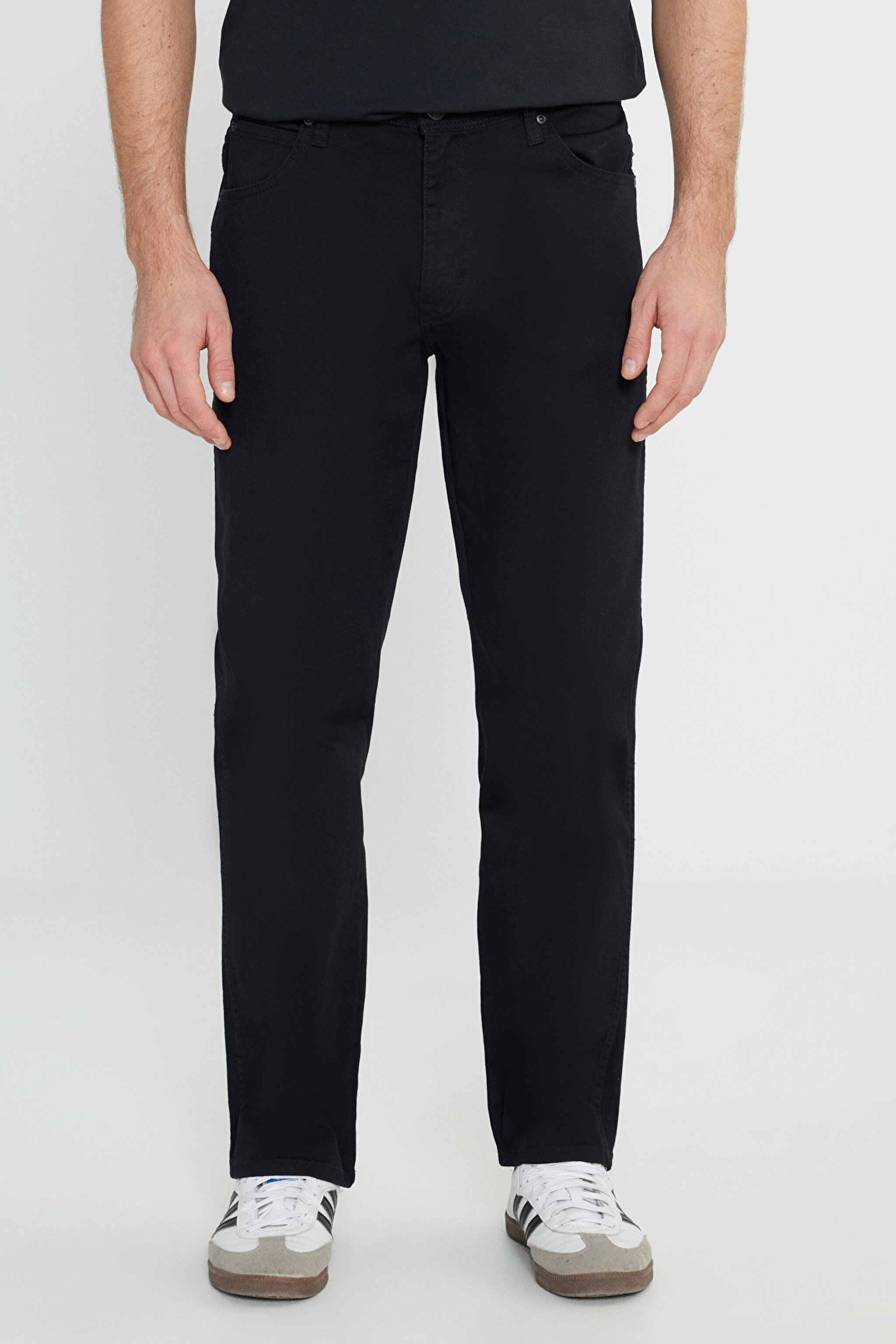 Regular Fit Normal Kesim Normal Bel Siyah Esnek Pantolon - Black-W121053100 (görsel 3)