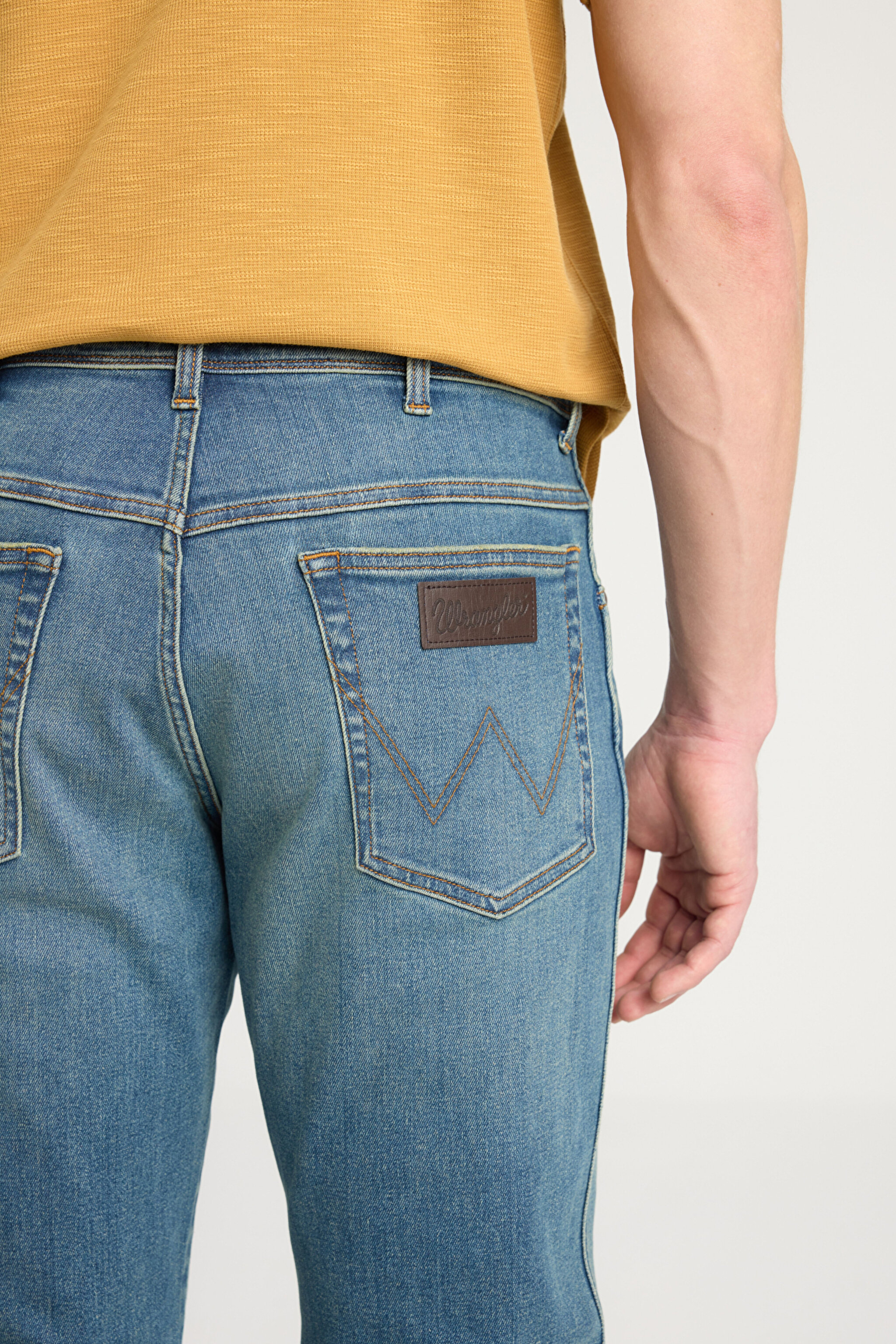 Regular Fit Normal Kesim Normal Bel Düz Paça Mavi Texas Jean Kot Pantolon - Mid Blue-W121064XT (görsel 4)