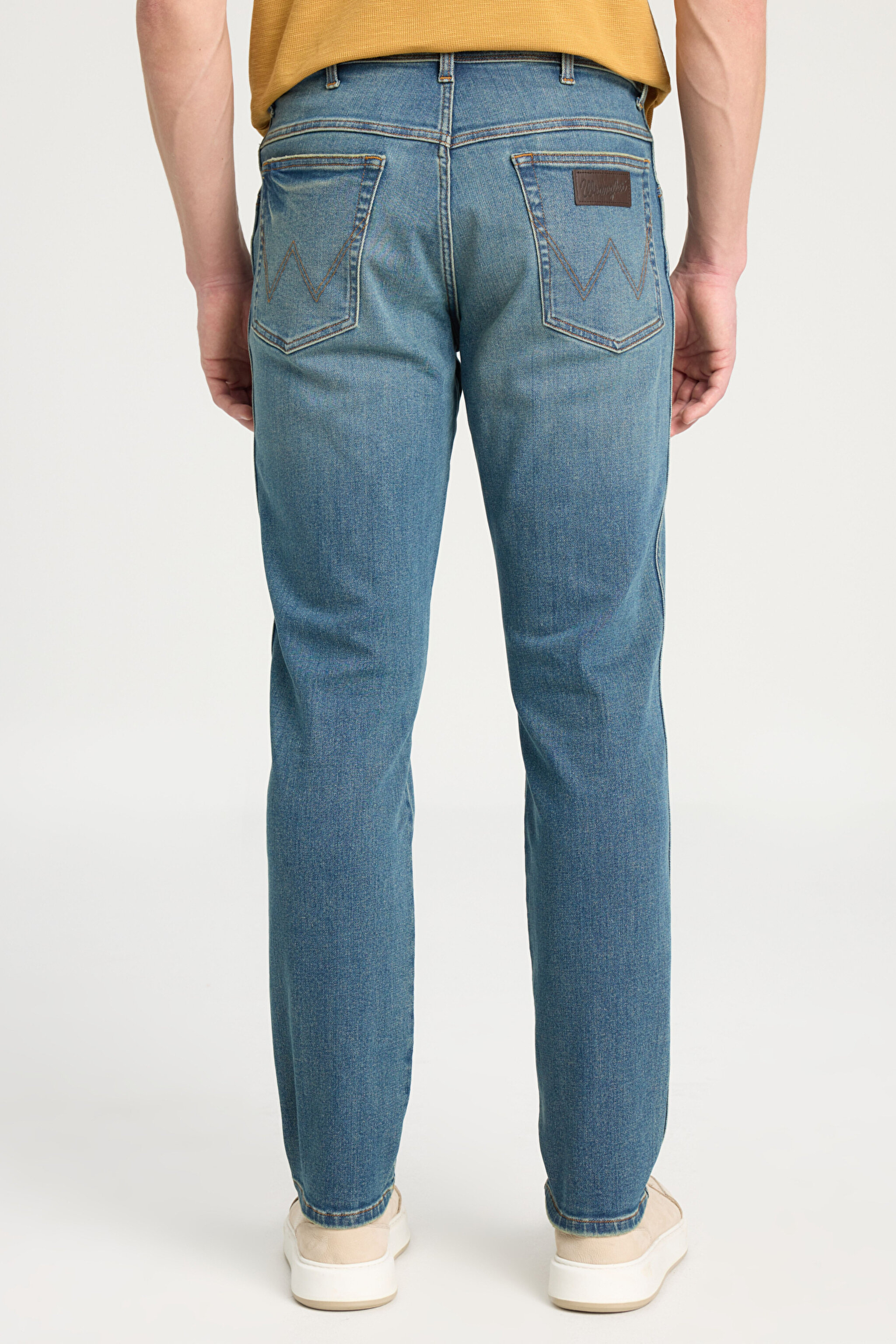 Regular Fit Normal Kesim Normal Bel Düz Paça Mavi Texas Jean Kot Pantolon - Mid Blue-W121064XT (görsel 6)