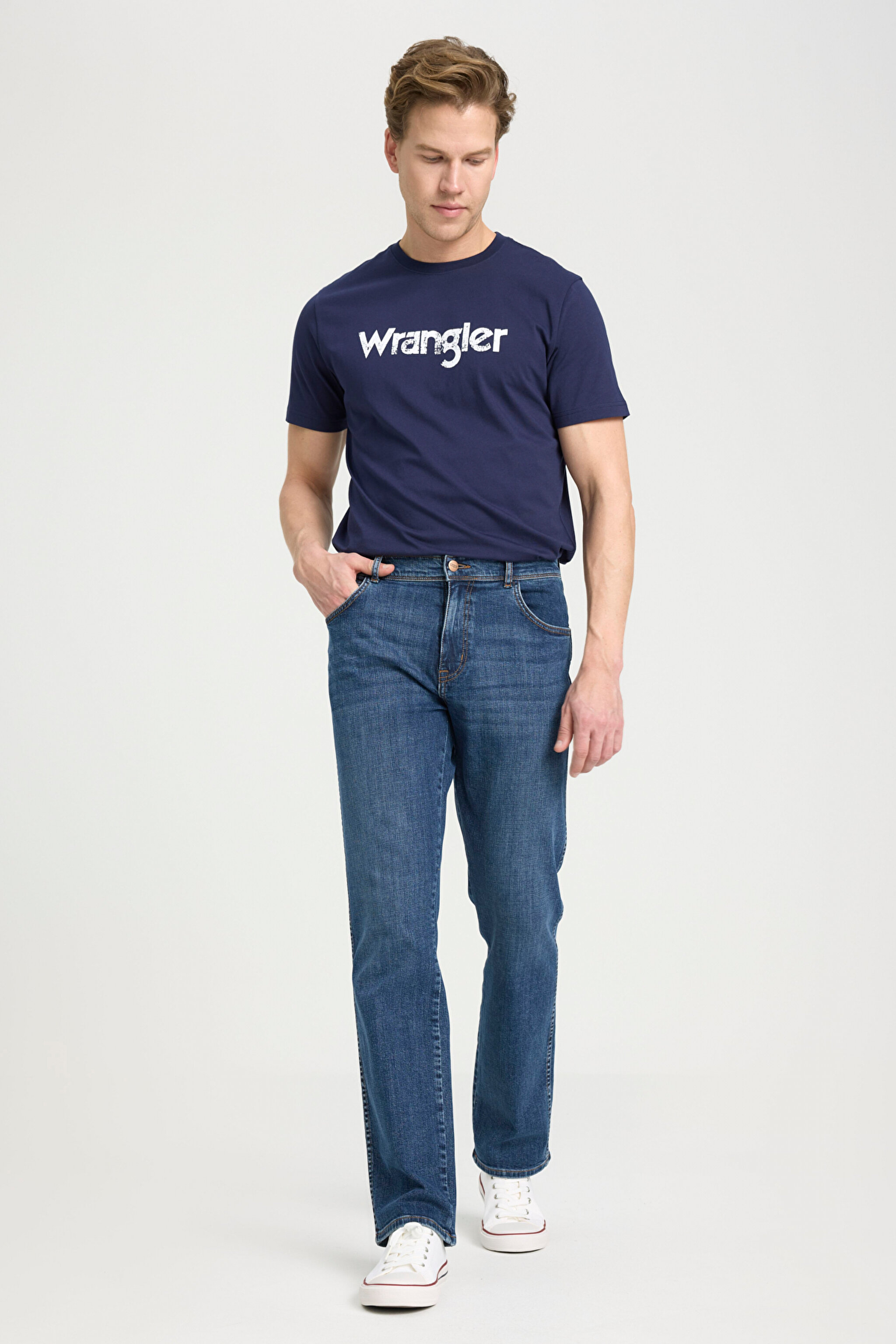 Regular Fit Normal Kesim Normal Bel Düz Paça Lacivert Texas Jean Kot Pantolon