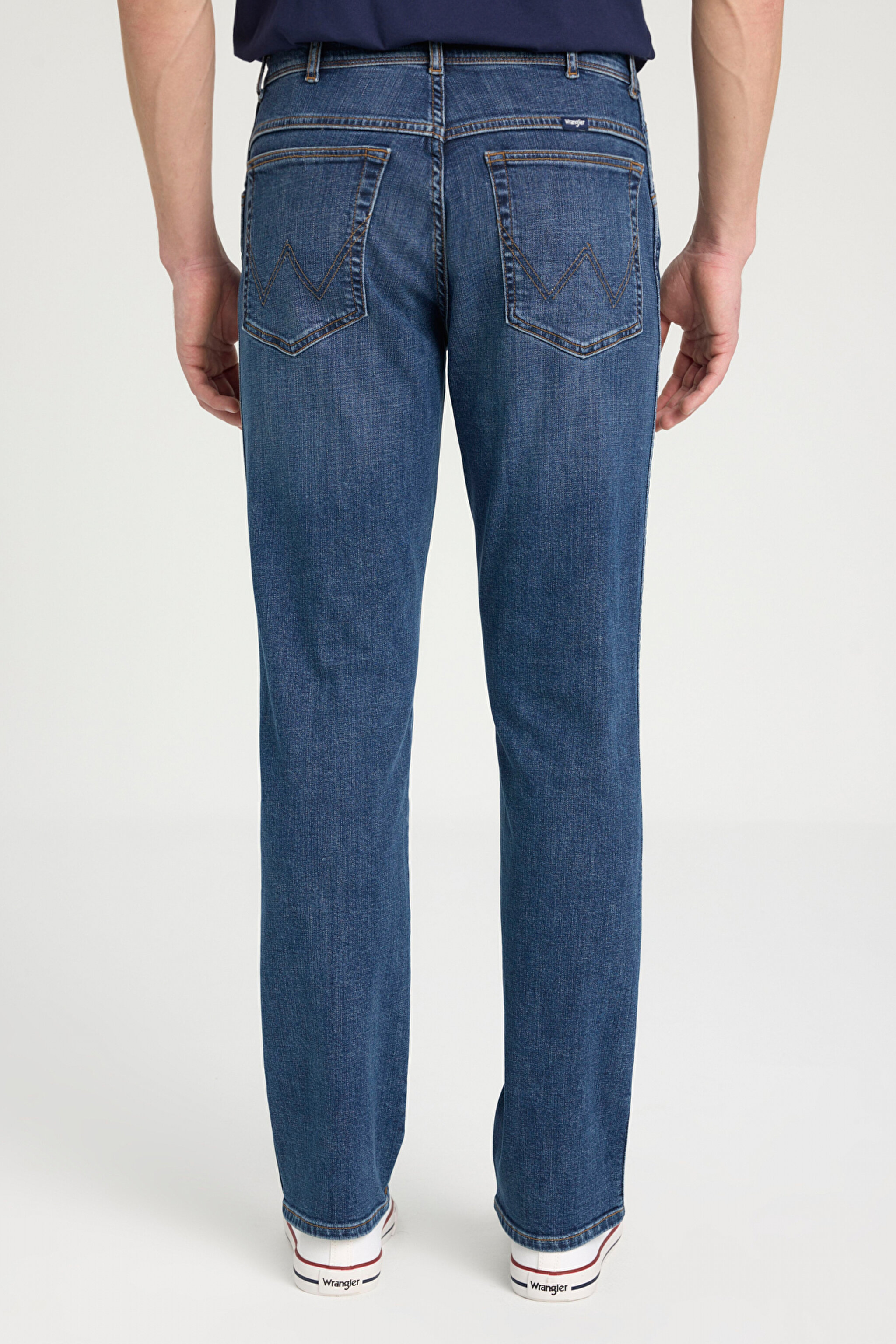 Regular Fit Normal Kesim Normal Bel Düz Paça Lacivert Texas Jean Kot Pantolon - Stone-W12106758 (görsel 5)