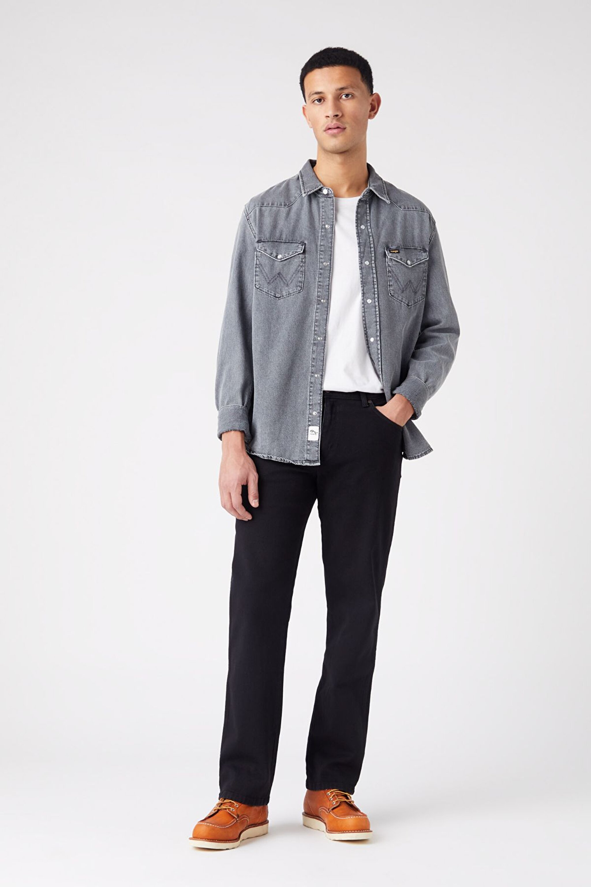 Texas Straight Fit Normal Bel Denim Esnek Jean Kot Pantolon - Black-W12109004 (görsel 2)